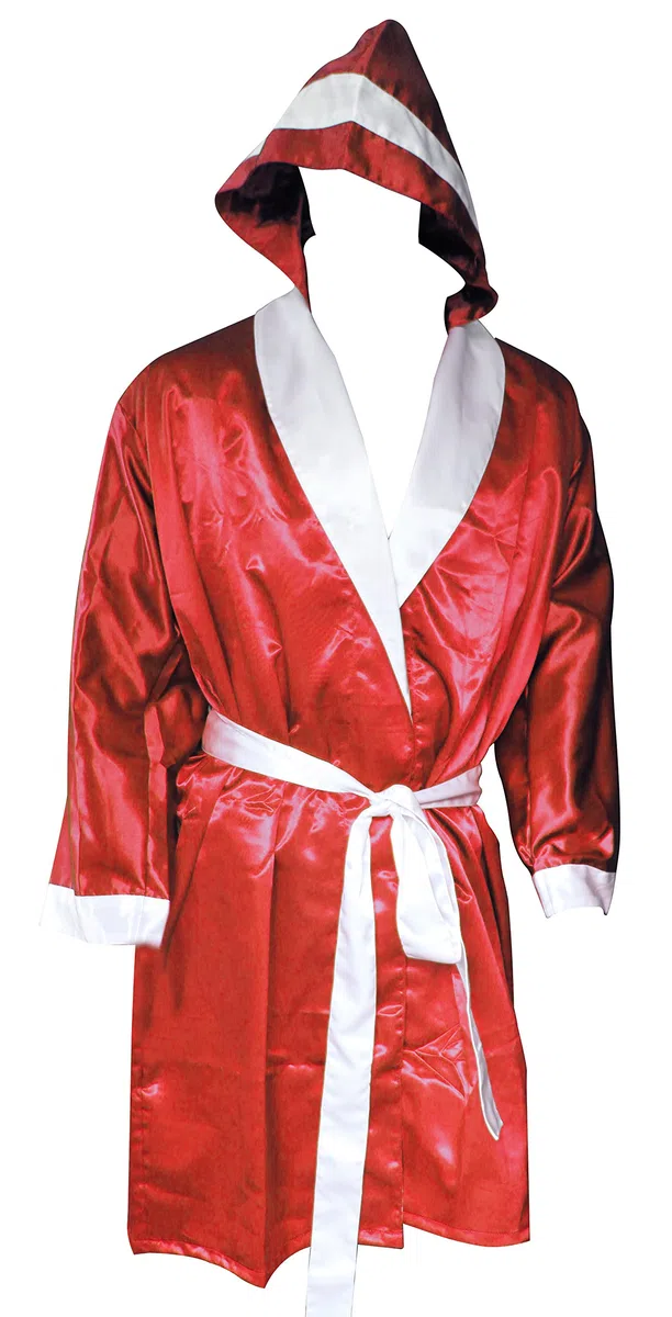 Lisaro Boxermantel mit Kapuze im Seidenlook – Boxmantel der Profi-Boxer! für Damen und Herren