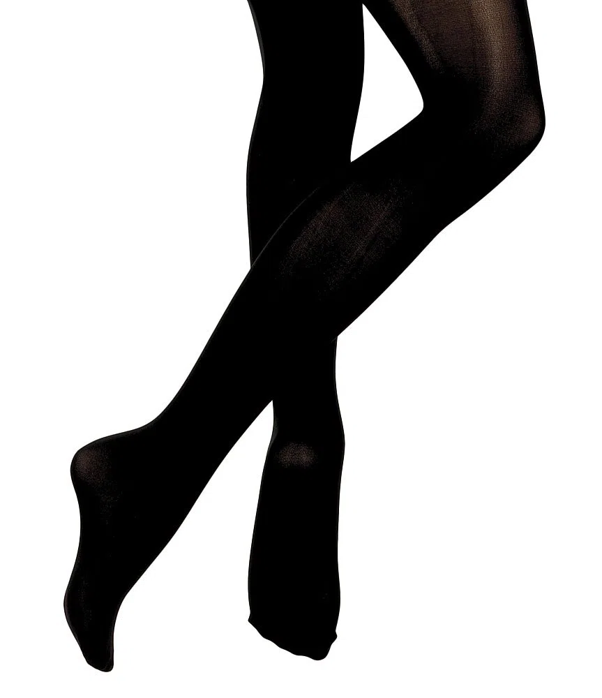 Bloch Mädchen Girls Contoursoft Footed Tights Konturweiche Strumpfhose, Schwarz, M