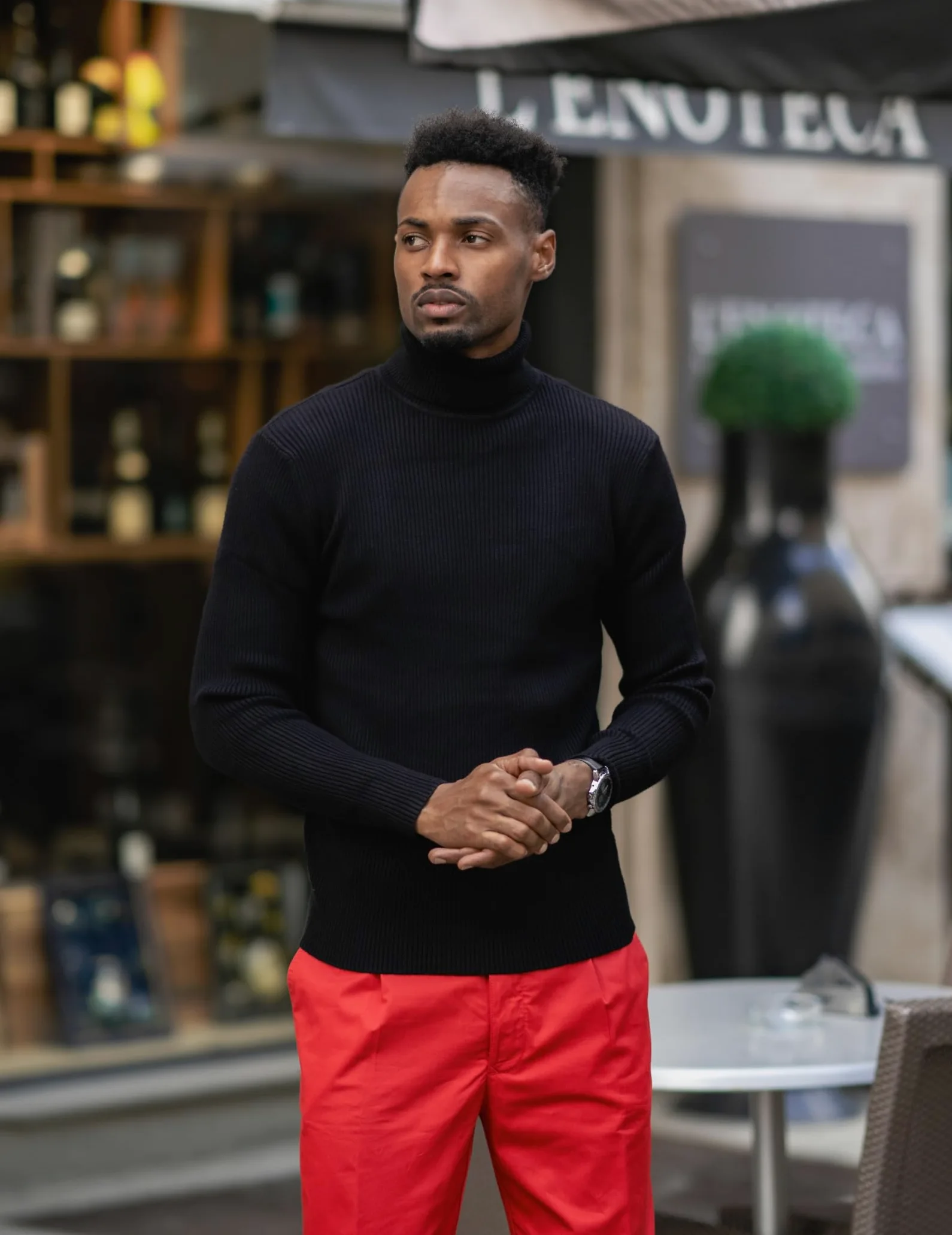 COOFANDY Herren Rollkragen Pullover Langarmshirt Feinstrick Sweater Rollkragen Freizeit Slim fit Basic Männer Pullover