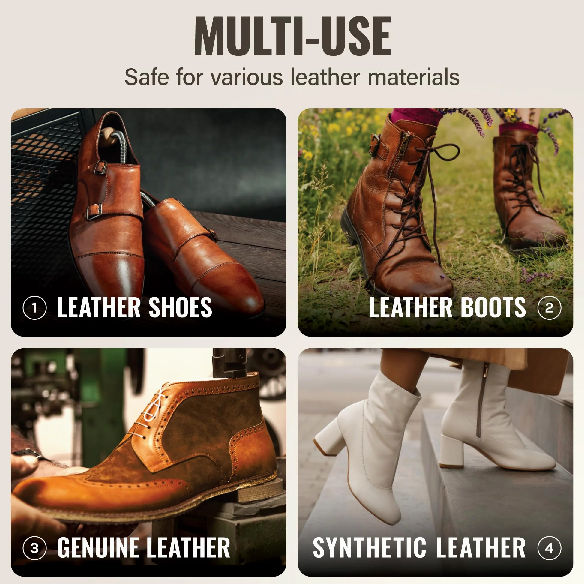 Stone and Clark 12-teiliges Schuhcreme & Pflegeset aus Leder mit braunem Wachs, Schuhbürsten zum Polieren, kompaktes Schuhputzset mit Rosshaarbürsten & PU