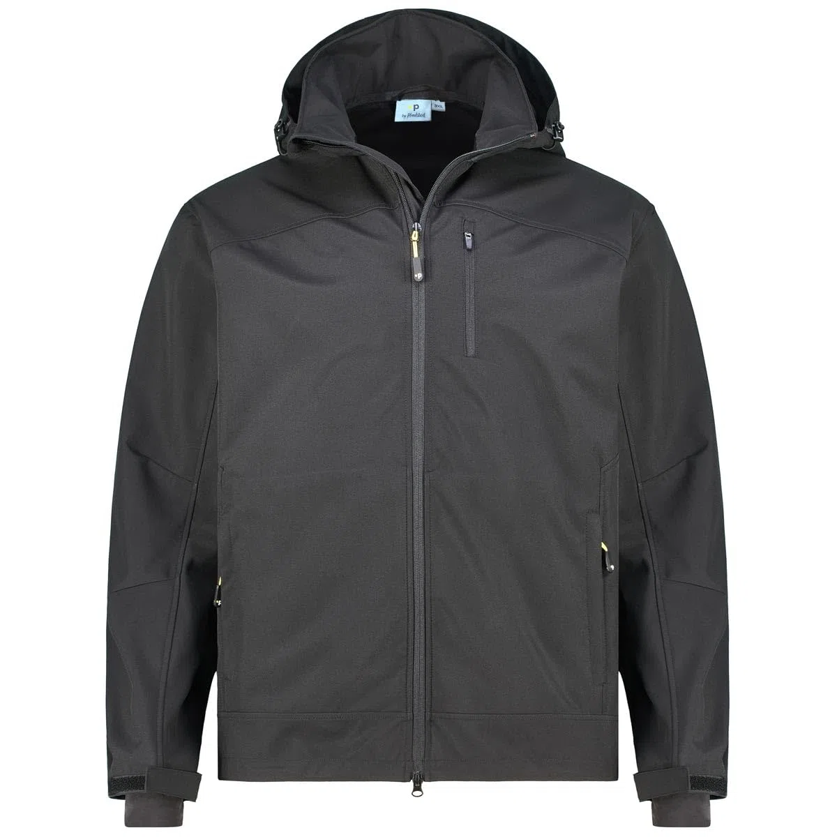 Pfundskerl Herren Softshelljacke | atmungsaktiv | winddicht | 3XL 4XL 5XL 6XL 7XL 8XL 10XL 12XL 14XL | Schwarz | Große Größen