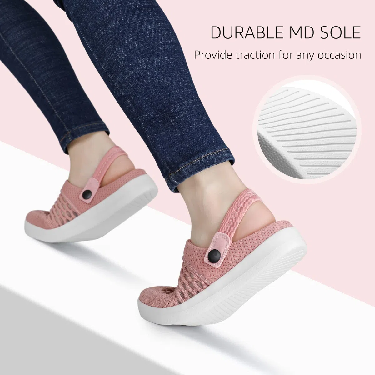 HKR Hausschuhe Damen Bequem Clogs rutschfeste Pantoletten Leicht Gartenschuhe