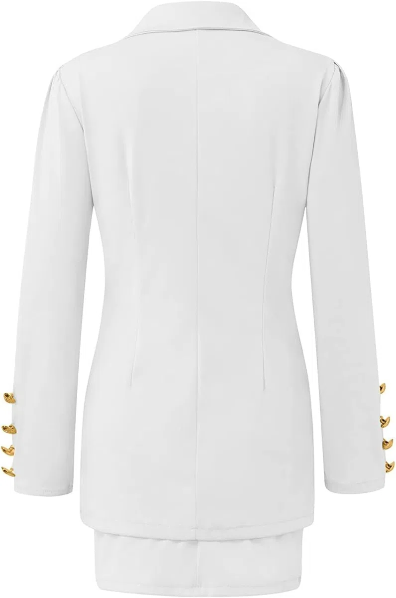 Damen Business Elegante Anzug Arbeit Rock Jacke zweiteilig Minirock Slim Karierten Blazer Streetwear zweiteilig Büro Blazer lässig Anzug