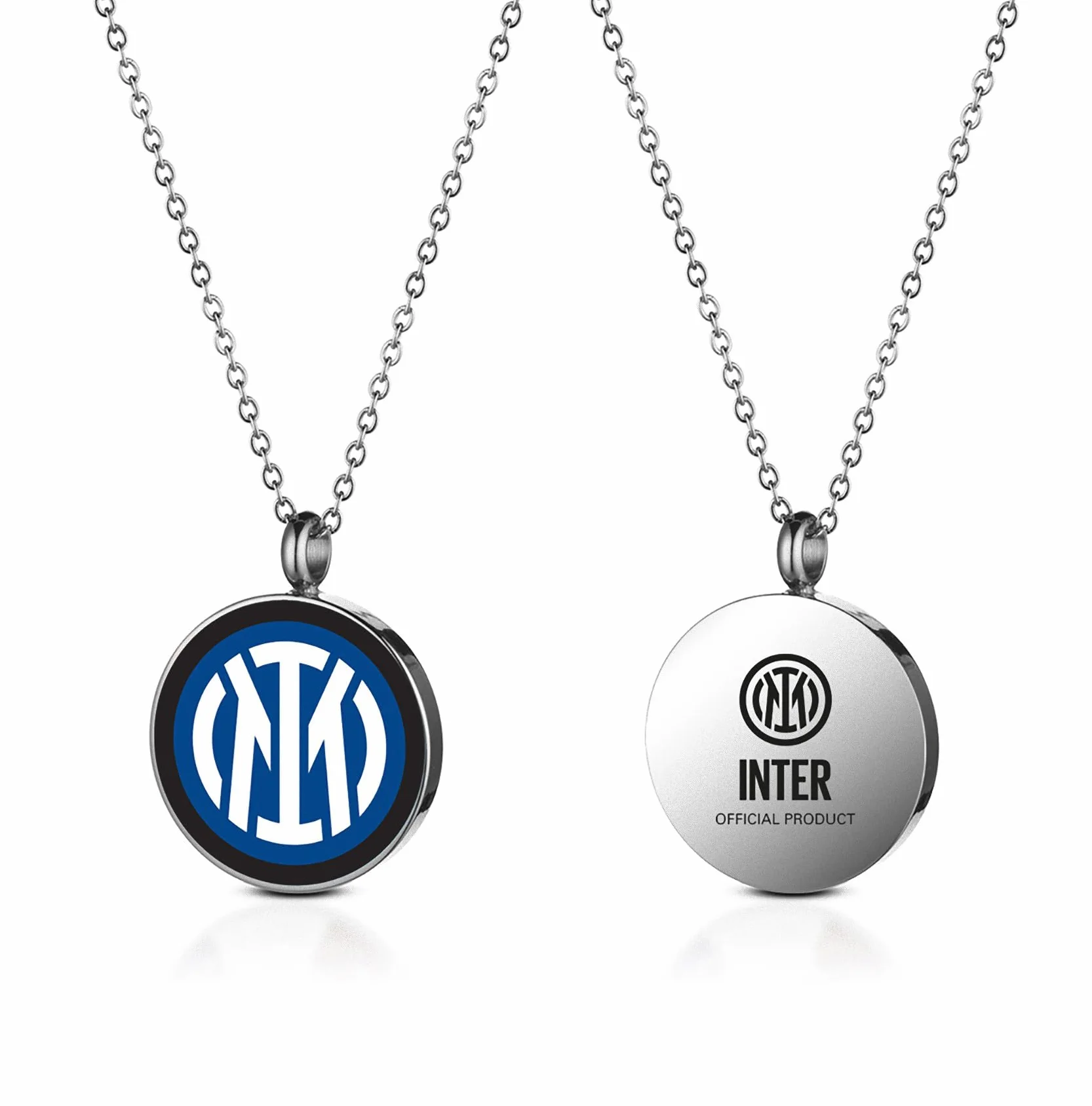 F.C. Internazionale Medaille Stahl, Herren, Taglia Unica, Edelstahl, Kein Edelstein.