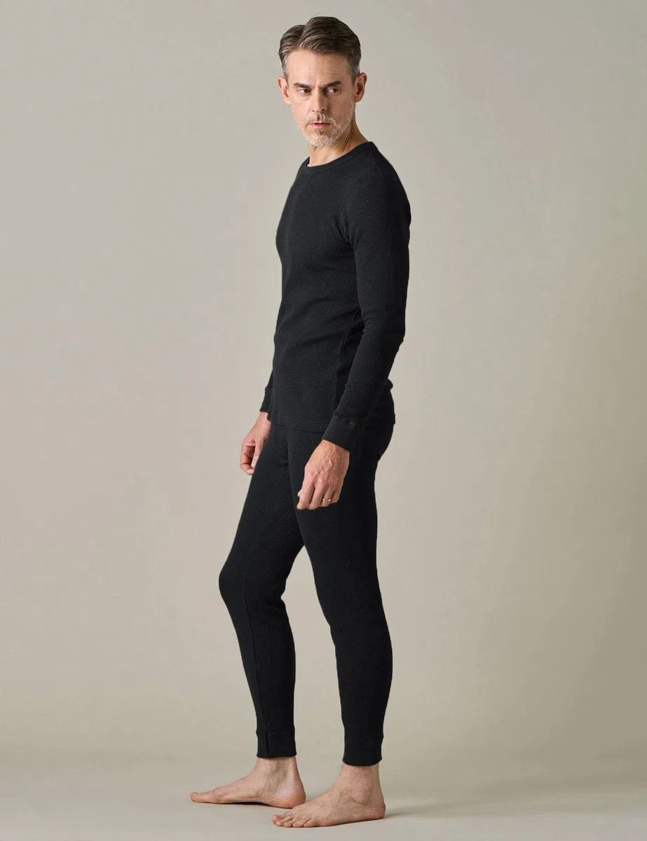 LAPASA Herren Waffelstrick Thermounterwäsche – Set aus Thermo Oberteil & Unterhose oder Oberteil einzeln (Warm/Extra Warm) M60