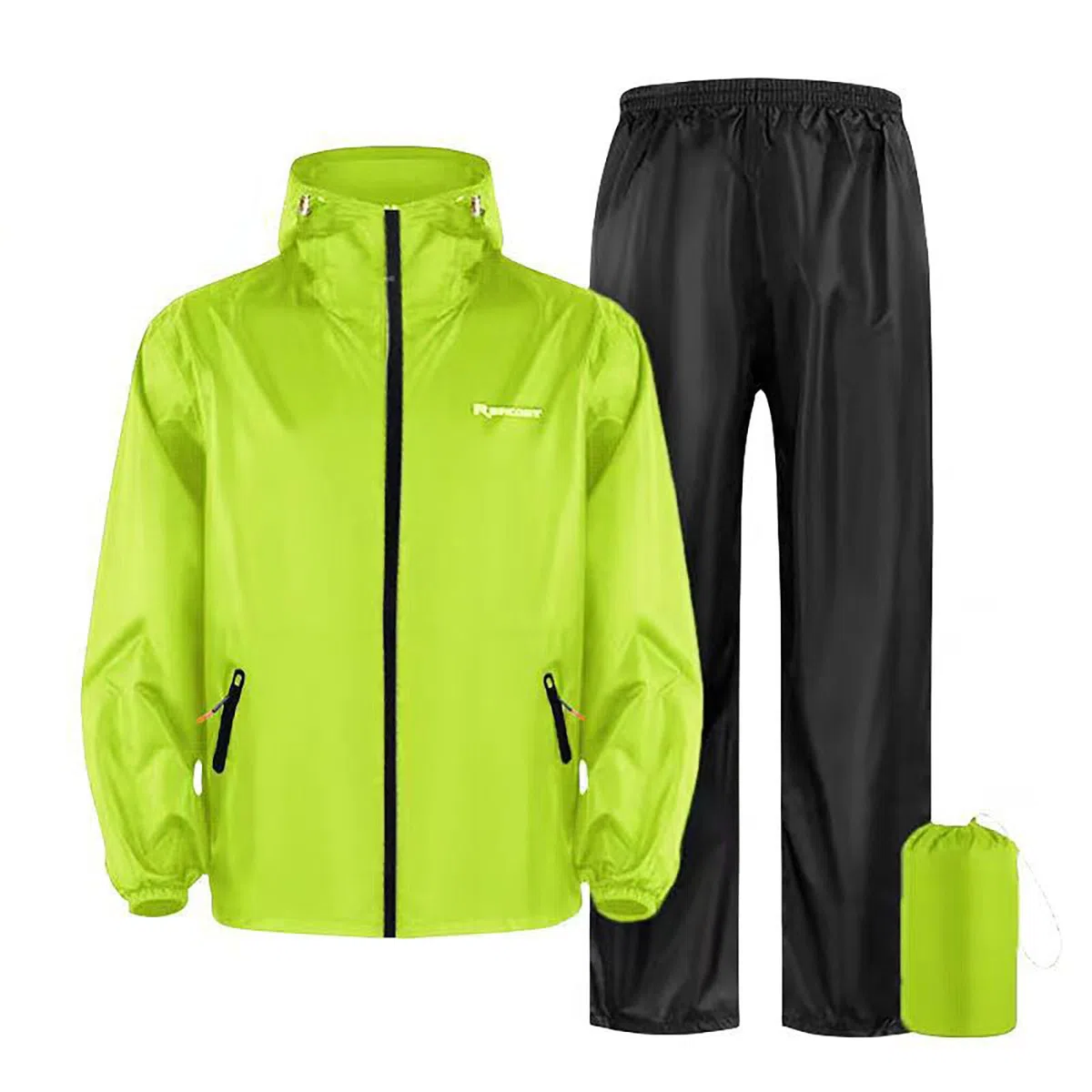 Regenanzug für Herren und Damen, leicht, faltbar, Regenanzug, Motorrad, Fahrrad, Unisex, Jacke, winddicht und Hose, wasserdicht, Jacke und Überhose, Set wasserdicht