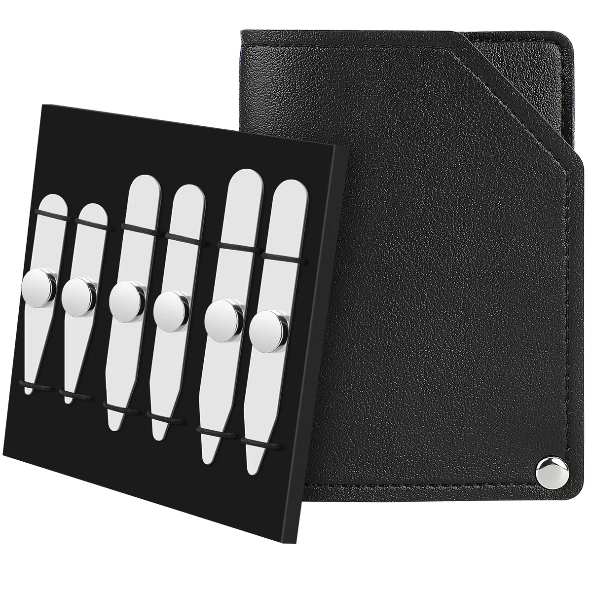 kragenstäbchen metall, Edelstahl hemdhalter herren mit 3X stärkere Magnete als die meisten hemdkragen stütze, hemdspanner herren halter shirt collar stays for men Geschenkbox