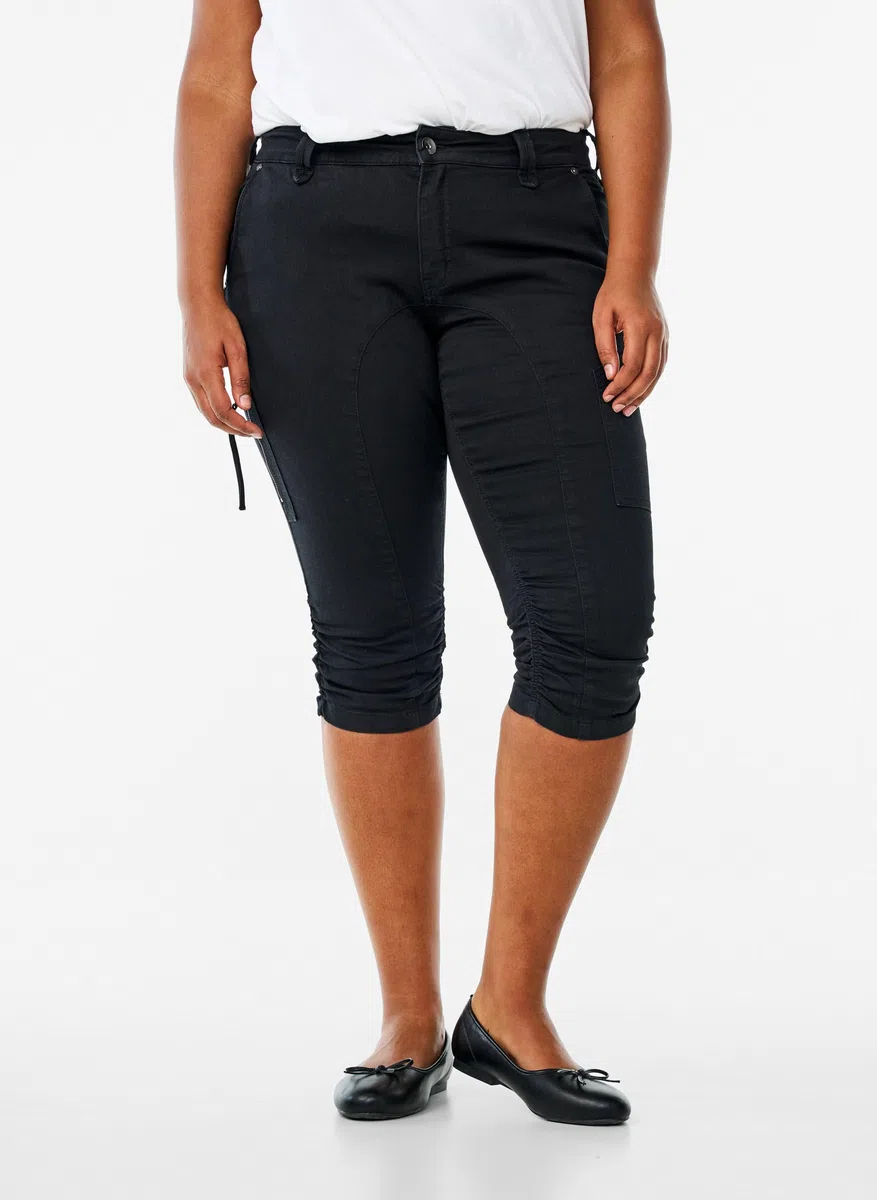 Zizzi Damen Große Größen Capri-Jeans Slim Fit Taschen Größe 42-60