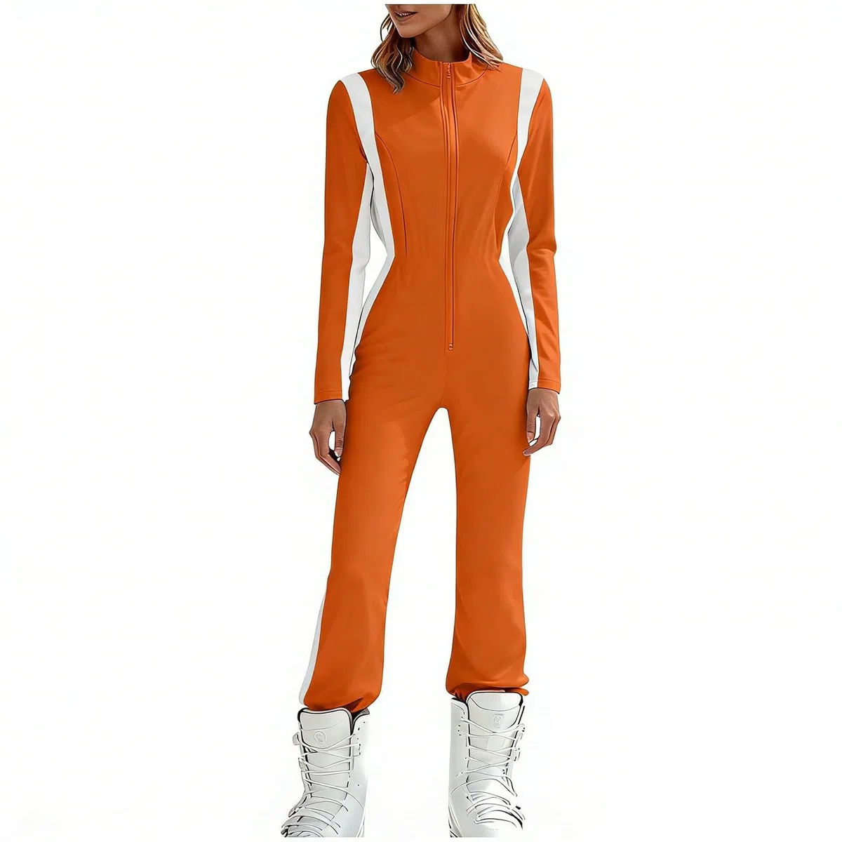 Skianzug Damen Einteilig Atmungsaktiv Skioverall Wasserdicht Thermo Einteiler Skianzüge Elegant Snowboard Ski Overall Winter Schneeanzug Damen Outdoor Winddicht Jumpsuit mit Reissverschluss