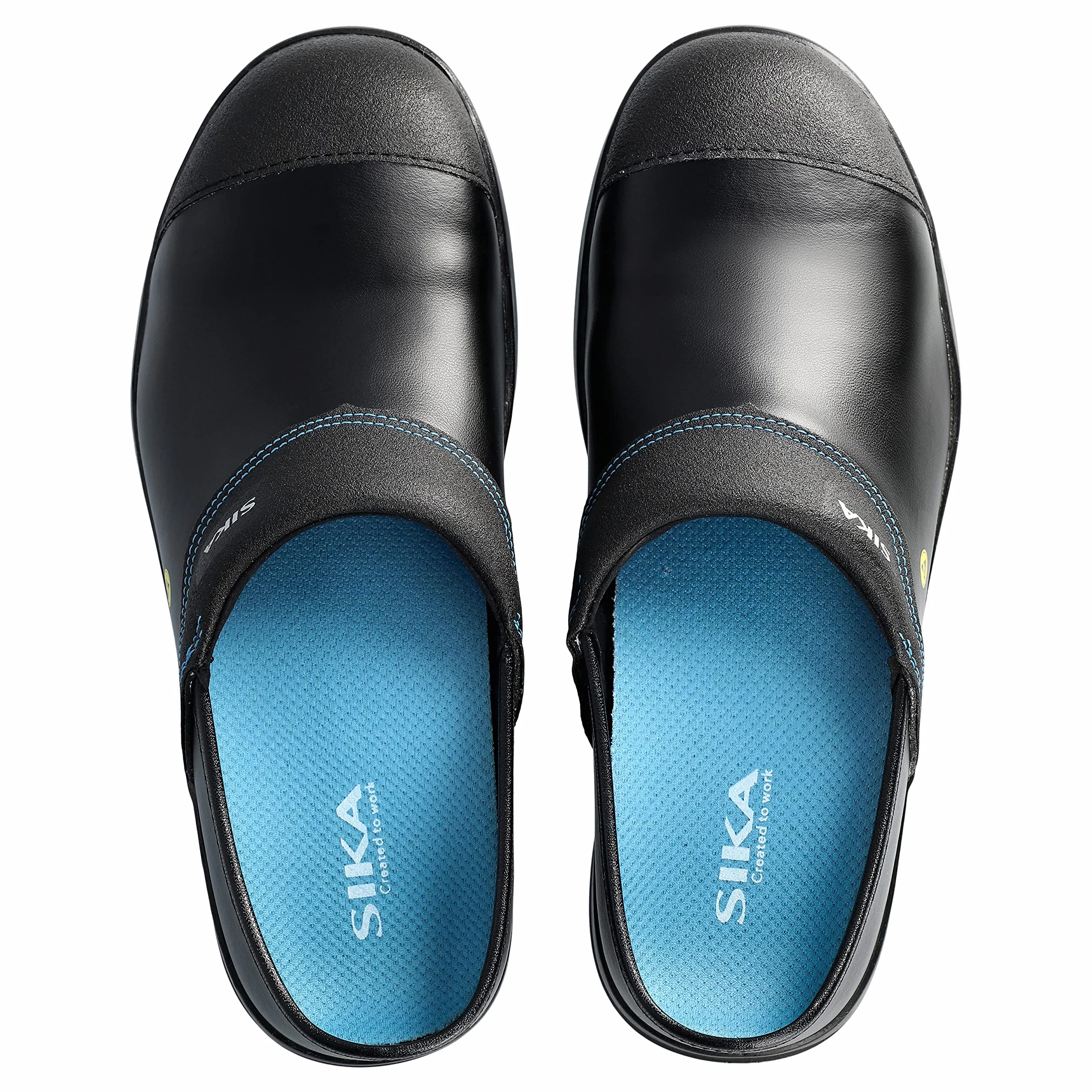 SIKA Unisex Flex Geschlossener Clog, rutschfeste PU-Laufsohle, leichter Arbeitsclog, Permair-Leder, weiche Innensohle Sicherheitsclog für Landwirtschaft, Bauwesen, Lagerhaltung & Lebensmittelindustrie
