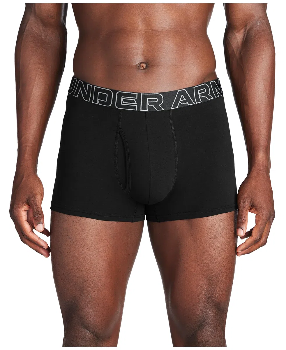 Under Armour Mens Performance Boxers 3 Baby Pack Underwear