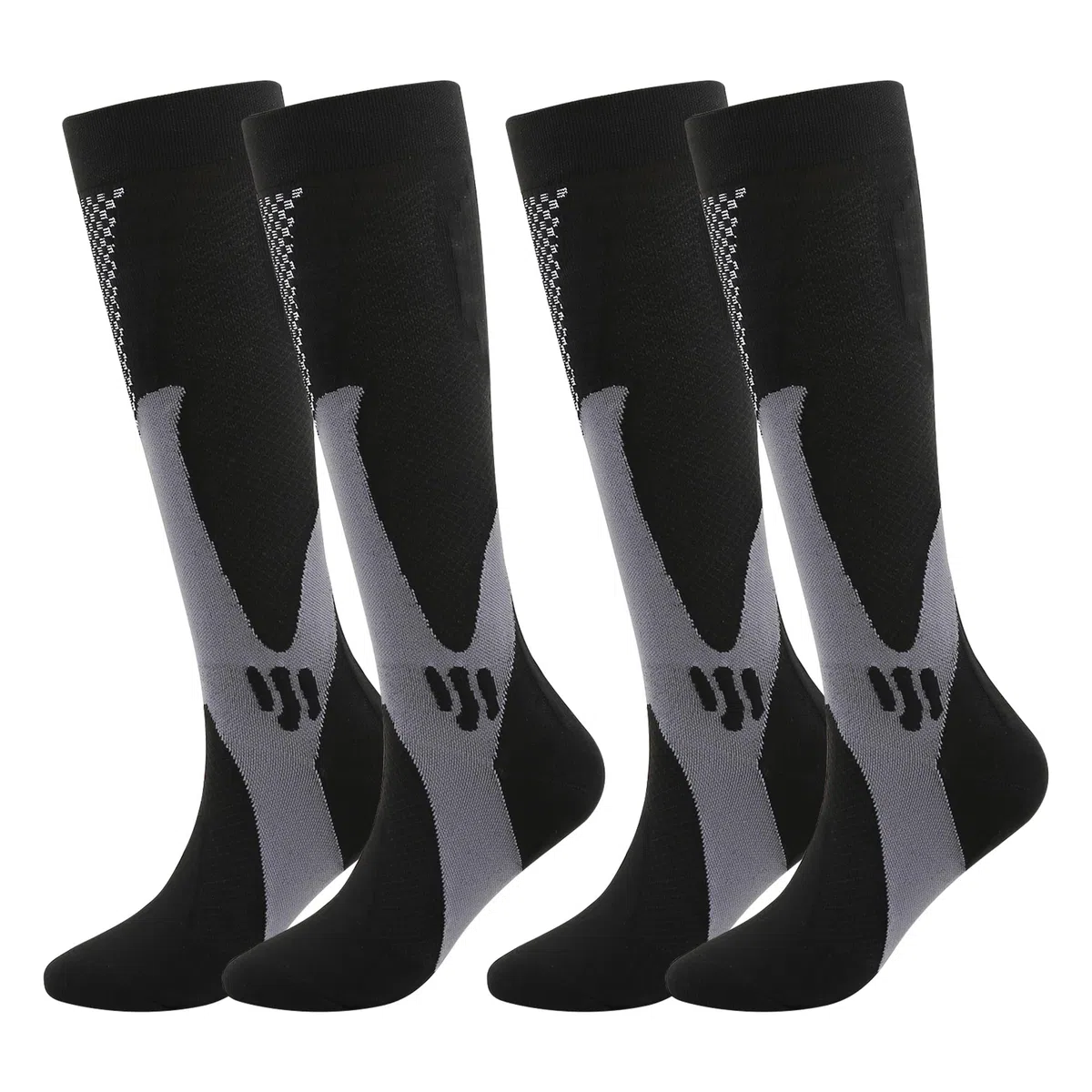 Kompressionsstrümpfe für Herren 2 Paar, Plantarfasziitis Compression Socken, Thrombosestrümpfe, Kompressionssocken Stützstrümpfe für Laufen Sport Flug Reise Radsport Fitness, Größe 38-45