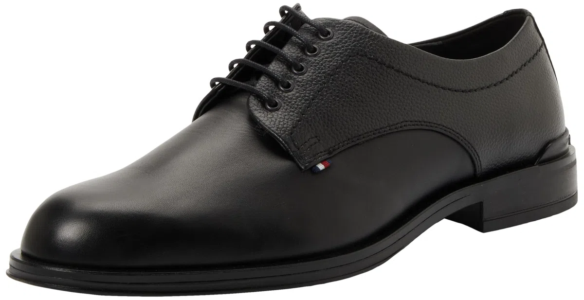 Tommy Hilfiger Herren Derby Schuhe Corporate aus Leder