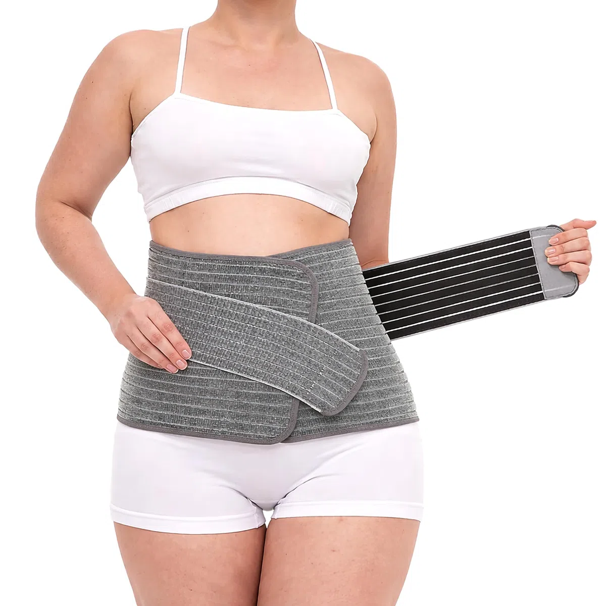 Sunveno Postpartum Belly Wrap, Bauchgurt nach Geburt für Rückbildung nach Schwangerschaft, Verstellbare Bauchstütze nach Kaiserschnitt, Wochenbett Bauchband Damen (S/M)