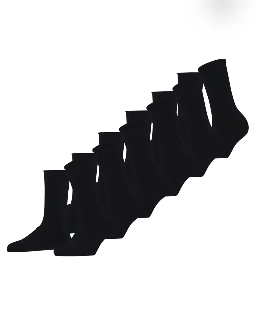 FALKE Damen Happy 6-Pack Socken atmungsaktive Baumwolle verstärkte Damensocken mit druckfreiem Rollbund ein Allrounder für Business und Alltag im Multipack 6 Paar