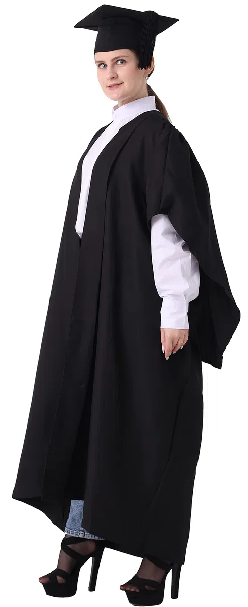 GraduatePro Abschluss Talar mit Doktorhut Akademischer Uni Bachelor Geschenke Schwarz Absolventen Academicus