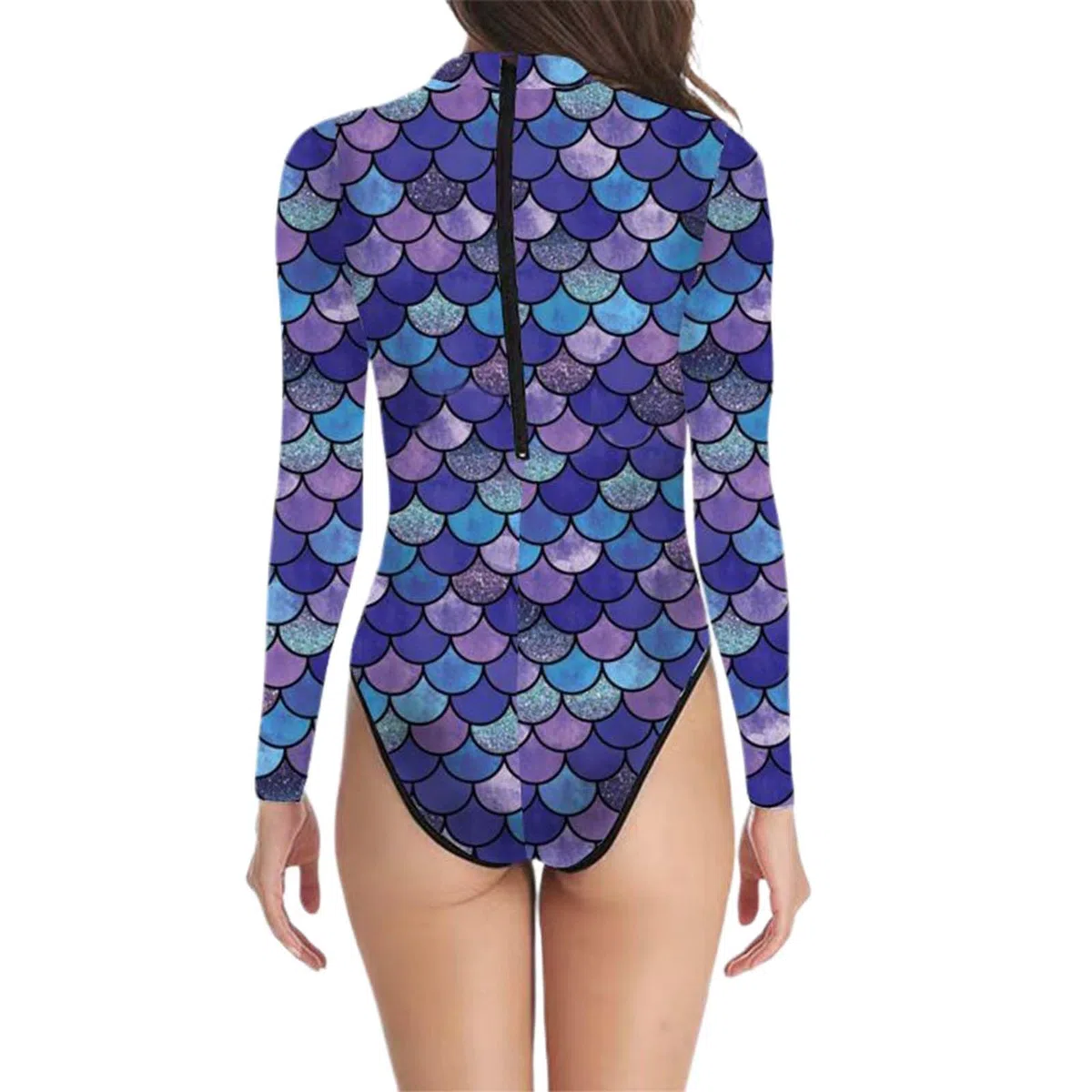 Generisch Badeanzug Damen Meerjungfrau Kostüm Damen Meerjungfrauen Body Mit Glanz Fischschuppen Sexy Badeanzug Fischschuppen Oberteil Große Größe Faschingskostüme 3D Fischschuppe Druck Monokini