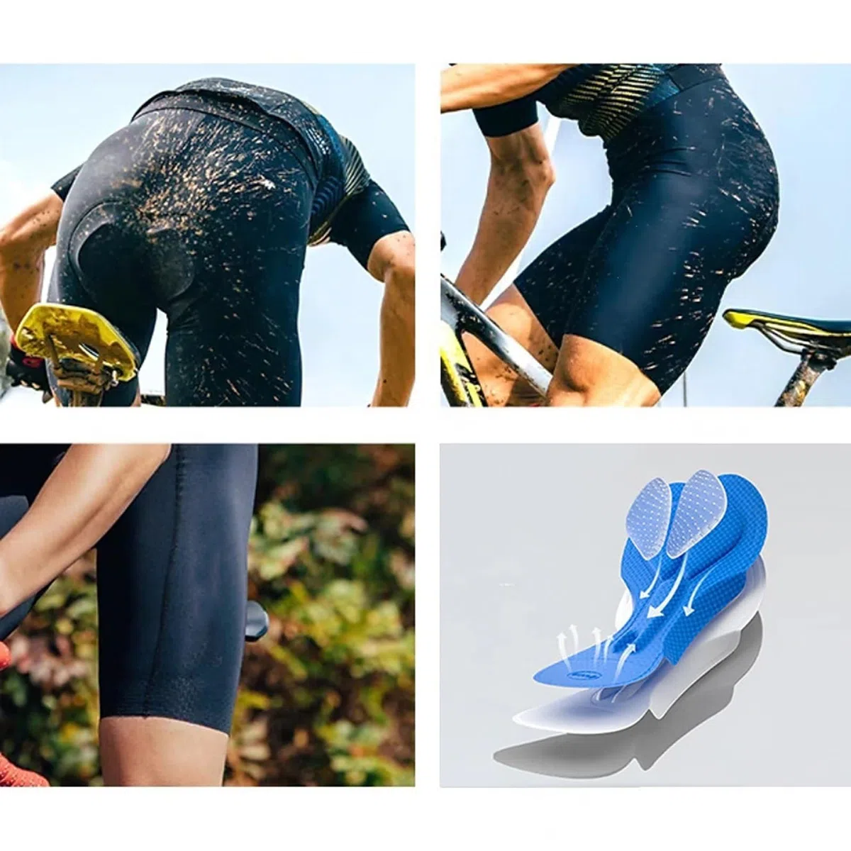 Damen Kurzarm Radtrikot Set Atmungsaktive Jersey Bike Shorts mit 9D Gepolstert Radbekleidung Set für Frauen, Fahrradtrikot