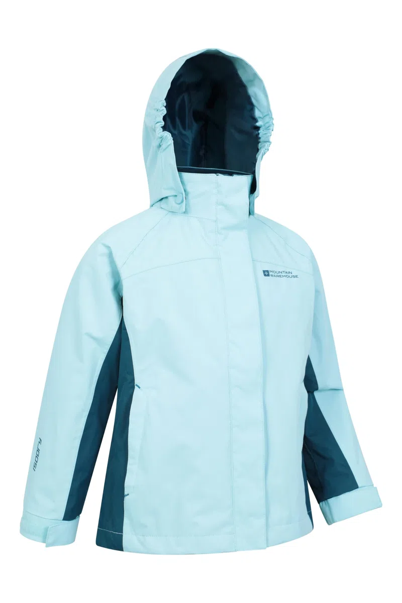 Mountain Warehouse Shelly II Kinderjacke - Wasserfest, versiegelte Nähte, Regenjacke mit verstellbare Bündchen, Taschen, Jungen und Mädchen - Frühling, Sommer