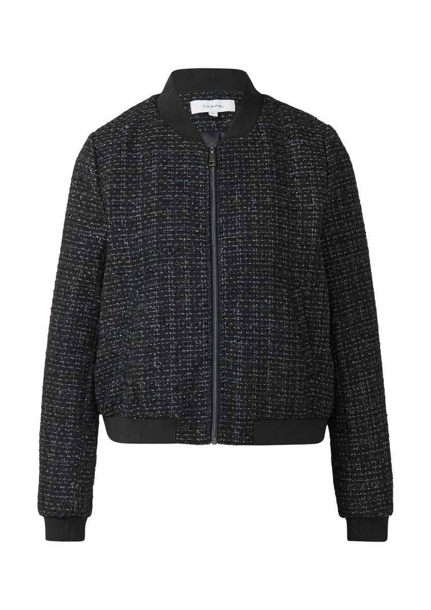 Comma Kurzer Blouson mit dezentem Glitzergarn