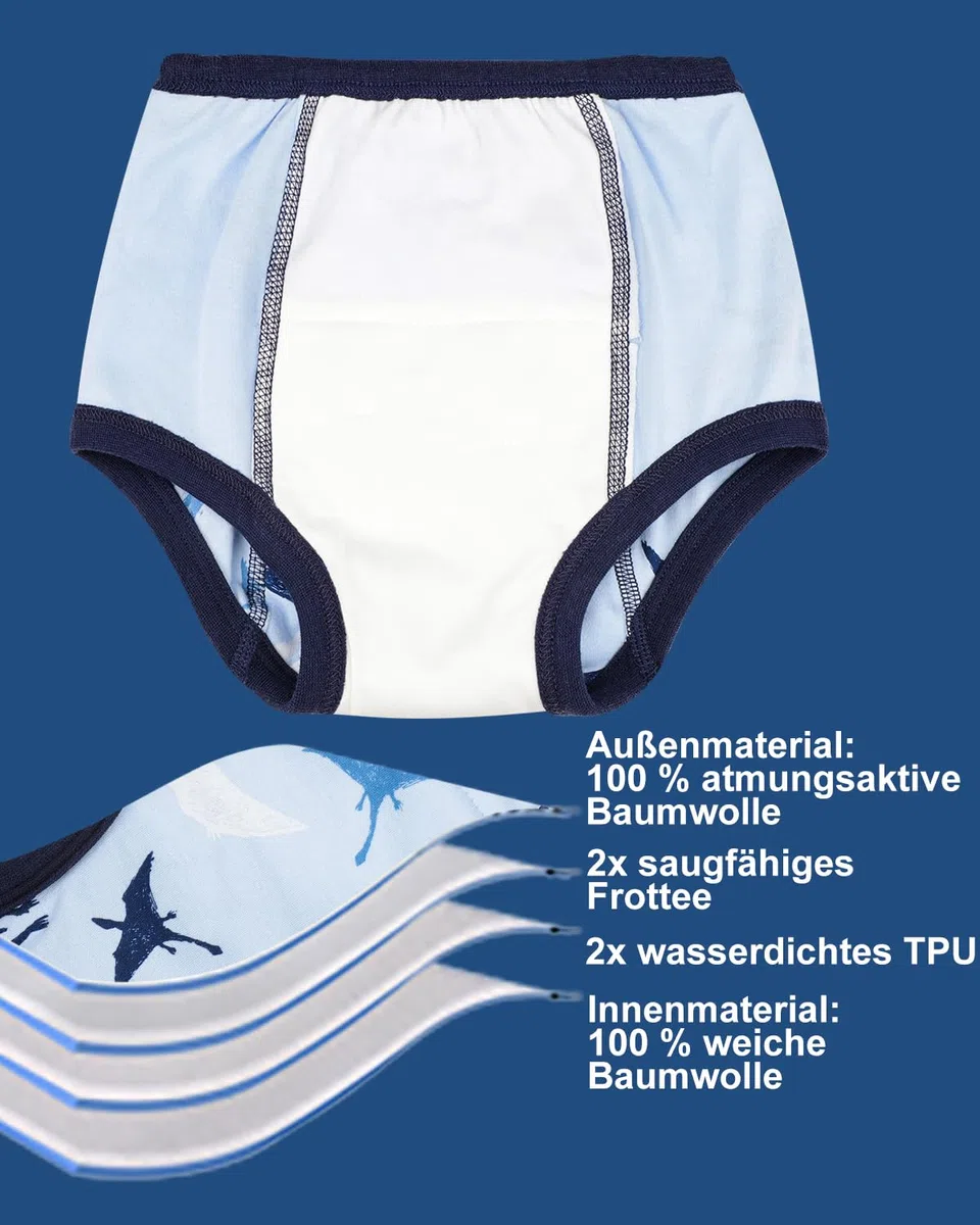 FLYISH DIRECT Töpfchen Trainingshose Baby Lernwindel Trainerhosen Unterwäsche für Baby Kleinkind Kleinkinder, 8 Stück, 110/4T