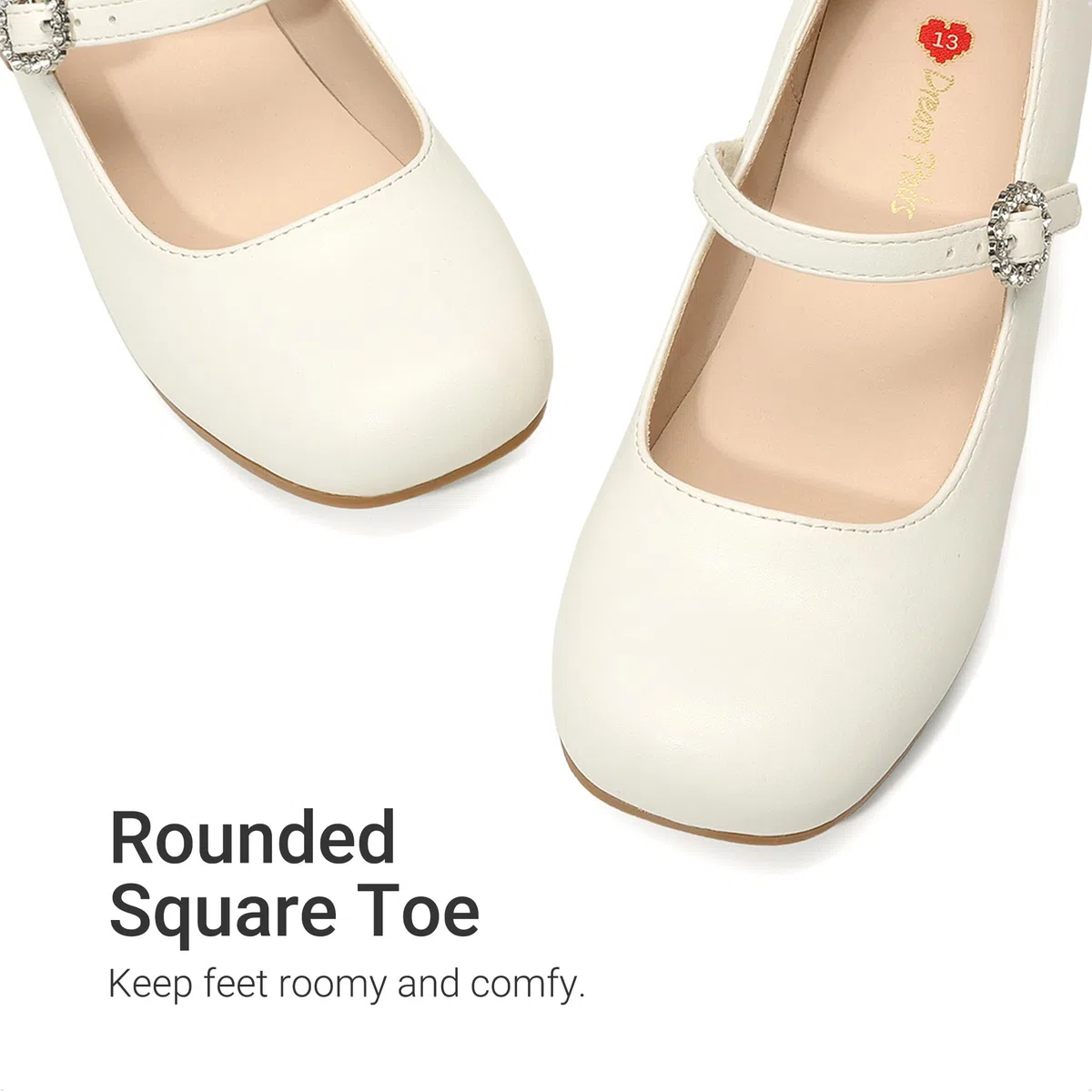 DREAM PAIRS Mädchen Schuhe Mary Jane Prinzessin Schuhe Niedrige Absätze Ballerinas Kommunionschuhe Kleiderschuhe Mary Jane Pumps Abschlussball Schuhe