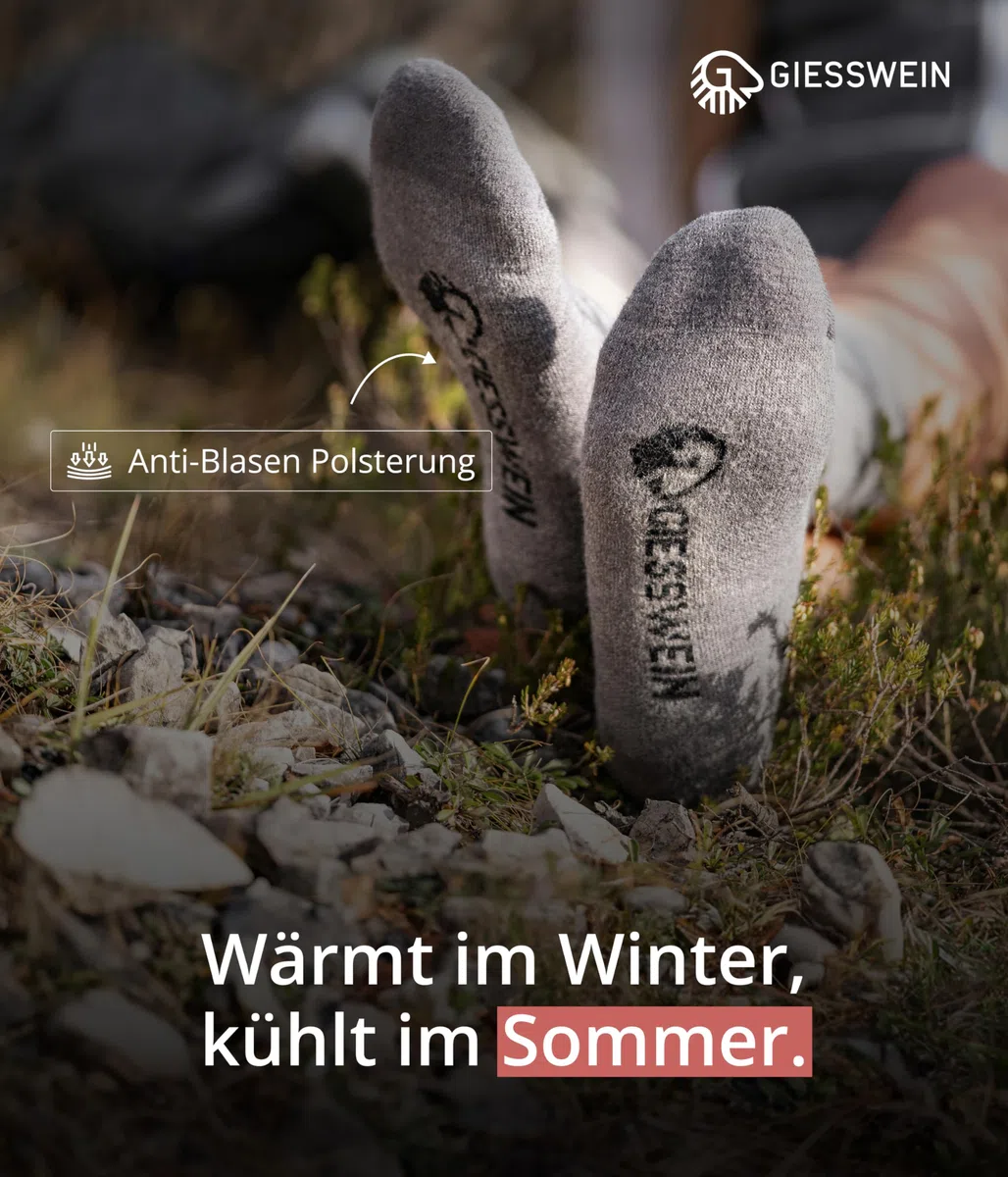 Giesswein Trekkingsocken Merino Wolle 3er Pack – Herren & Damen Wandersocken, Atmungsaktive Thermosocken, Extra Warme Wintersocken & Skisocken, Trekking & Outdoorsocken ohne Druckstellen