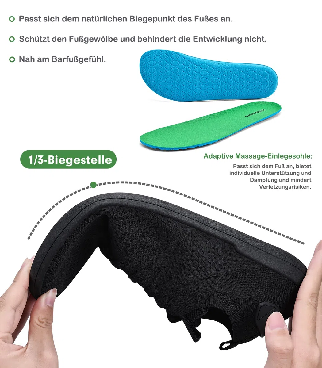 IceUnicorn Breite Barfuss Schuhe Damen Barfußschuhe Leichte Zero-Drop Atmungsaktiv Unisex Herren Minimalistische Outdoor