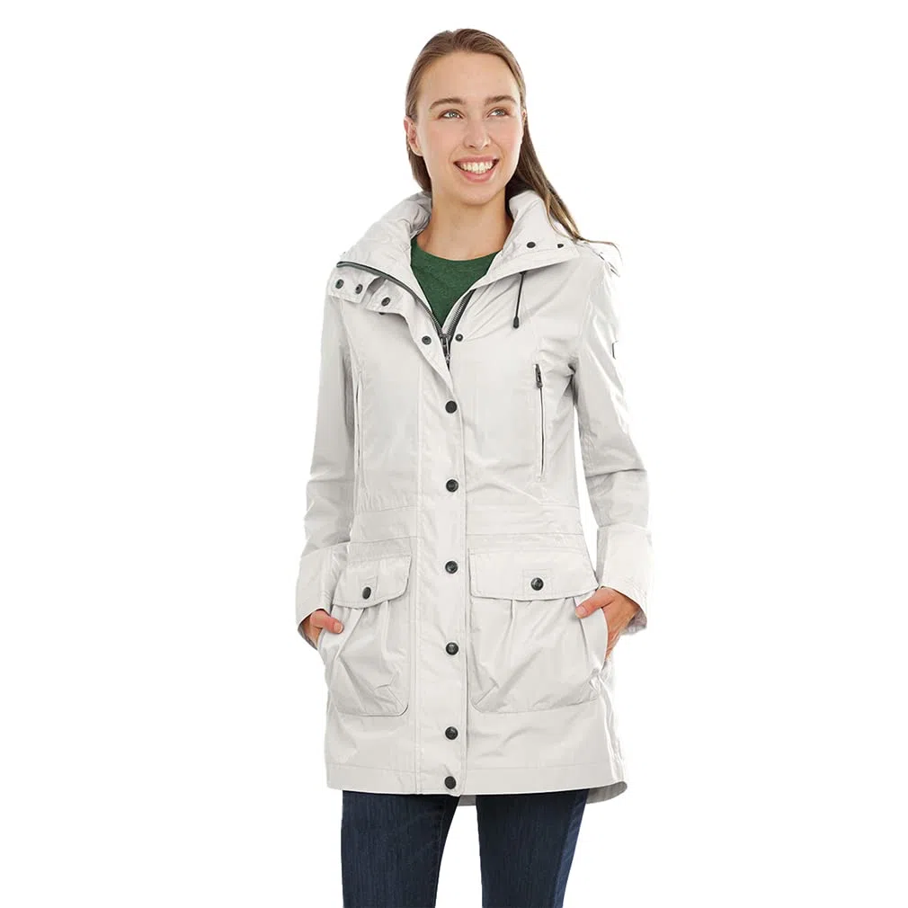 Knuffelwuff Damen Übergangsjacke - Leichte wasserdichte Jacke Lexington - Atmungsaktive Regenjacke mit extra vielen Taschen für Outdoor, Wandern, Reisen, Gassi gehen