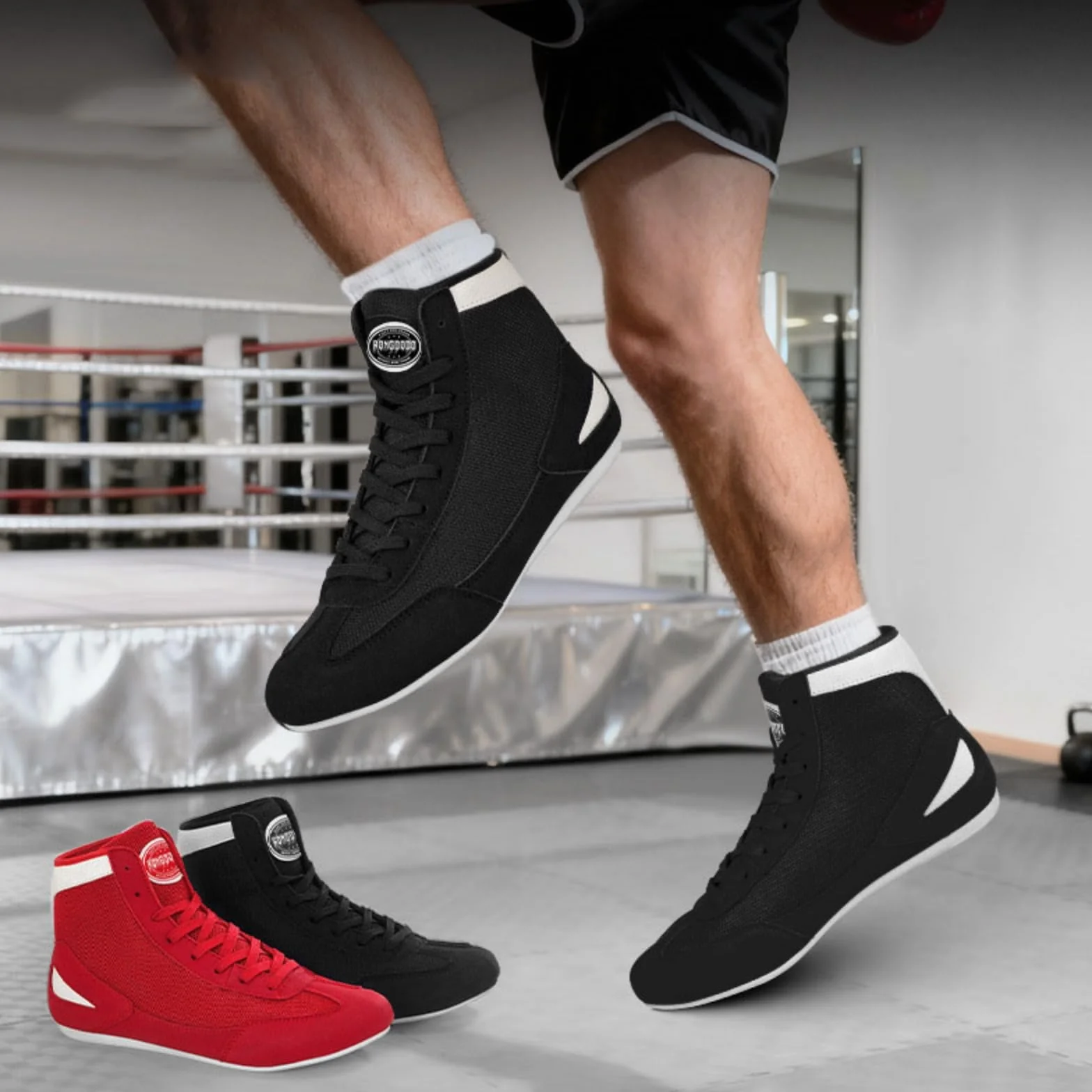 Hixingo Wrestling Schuhe Herren Damen 36-45, Boxschuhe Herren Damen mit Rutschfesten Gummisohlen Leicht, Atmungsaktive und Komfortabel für Combat, Kampfsport, Training