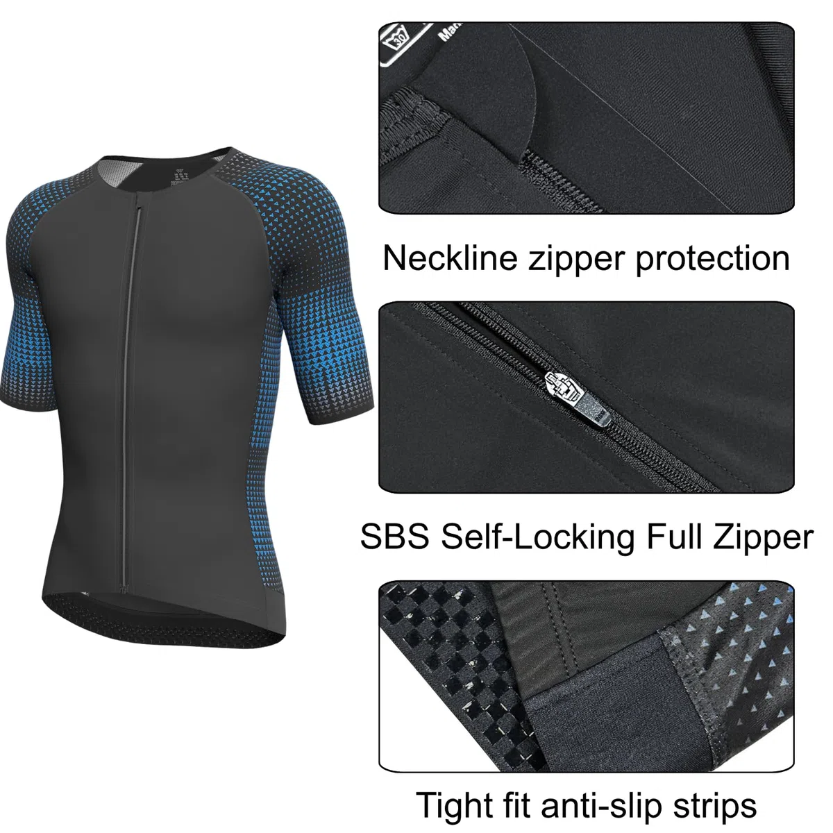 Wulibike Triathlon Anzug Herren Trisuit ärmellos,Atmungsaktiv Schnelltrocknend Tri Suits für Radfahren Laufen Rennen Training