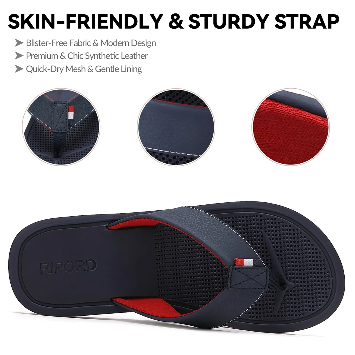 Herren Zehentrenner Flip Flops Sandalen Sandstrand 41-46 EU