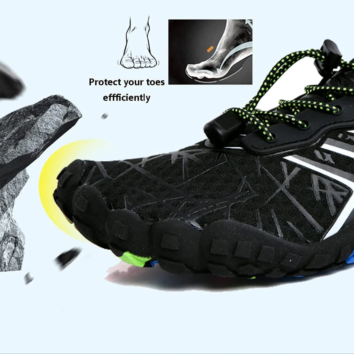 ziitop Badeschuhe Damen Herren Strandschuhe Schnell Trocknend Wasserschuhe Drainagelöcher Strand Schwimmschuhe Unisex Barfußschuhe für Kajakfahren Fitnessstudio Traillauf Wandern Gr.35-46