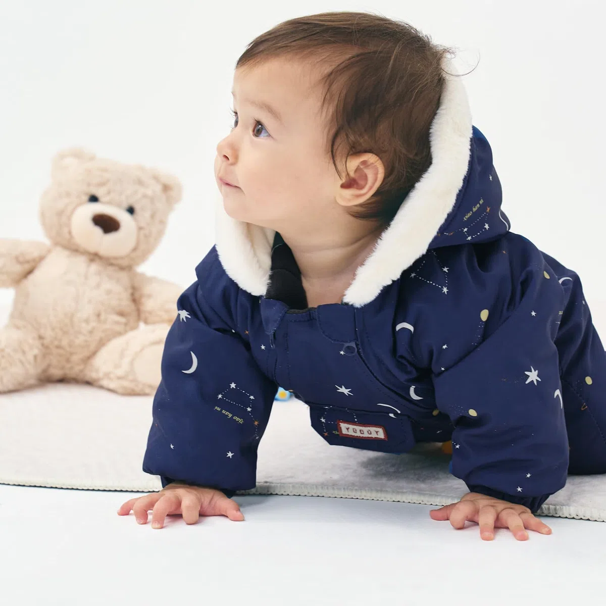 JiAmy Baby Schneeanzug, Baby Jungen Mädchen Winter Overall Strampler Neugeborenes Schneeoverall für 0-24 Monate