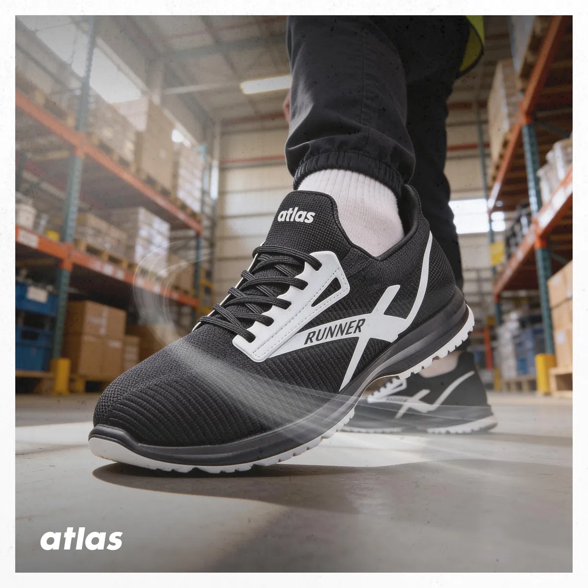 Atlas Runner 25 ESD Sicherheitschuhe Arbeitsschuhe für Herren und Damen S1P leicht, atmungsaktiv, Stahlkappe, Durchtrittschutz, ESD Weite 10