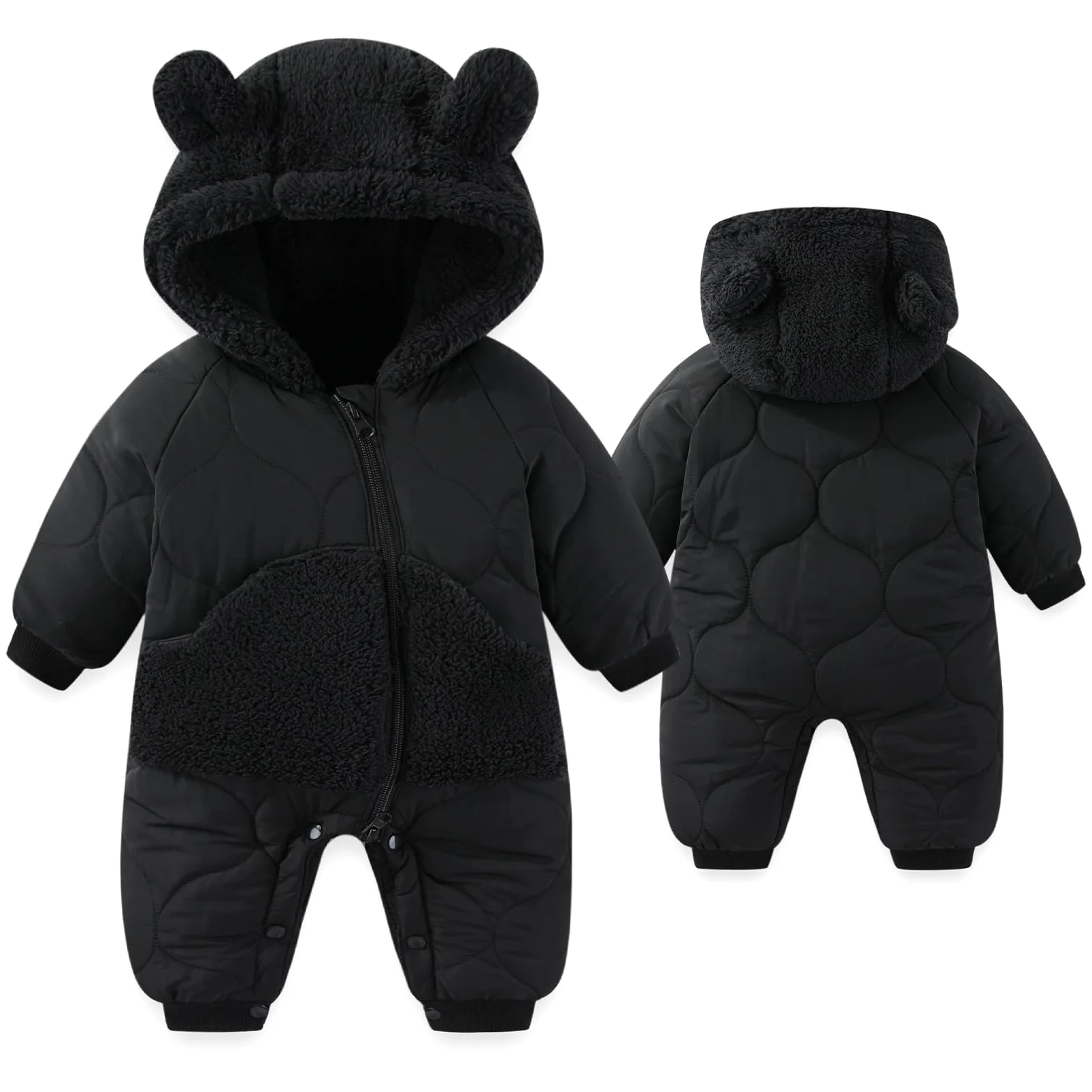 JiAmy Baby Schneeanzug, Baby Jungen Mädchen Winter Overall Strampler Neugeborenes Schneeoverall für 3-24 Monate