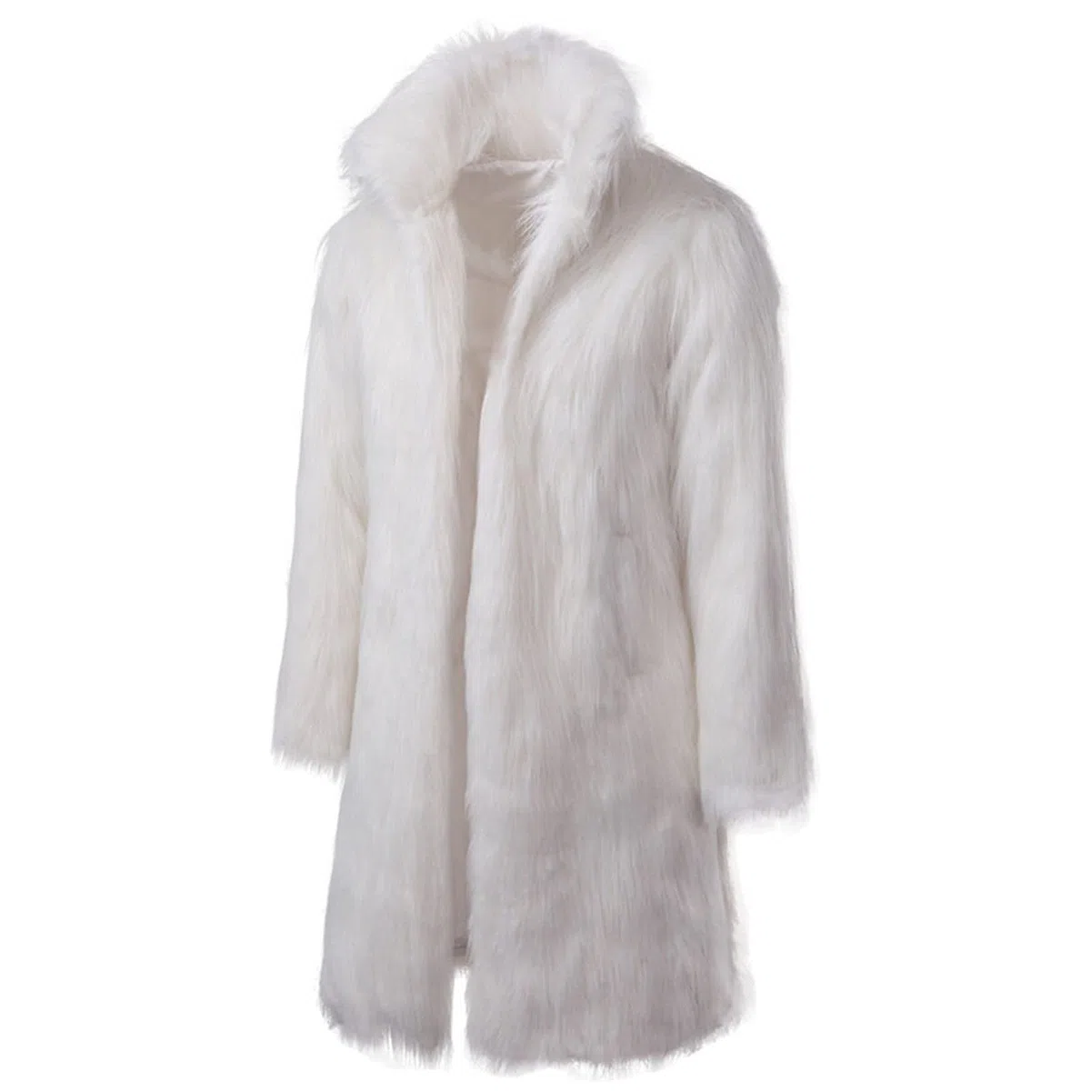 Kunstpelz Mantel Herren Pelzmantel Herren Lang Kunst Felljacke Pelzkragen Wind Coat Winterjacke Faux Pelz Fur Warm Mantel Pelzjacke Langarm Revers Faux Pelz Jacke Cardigan Winterjacke Männer Parka