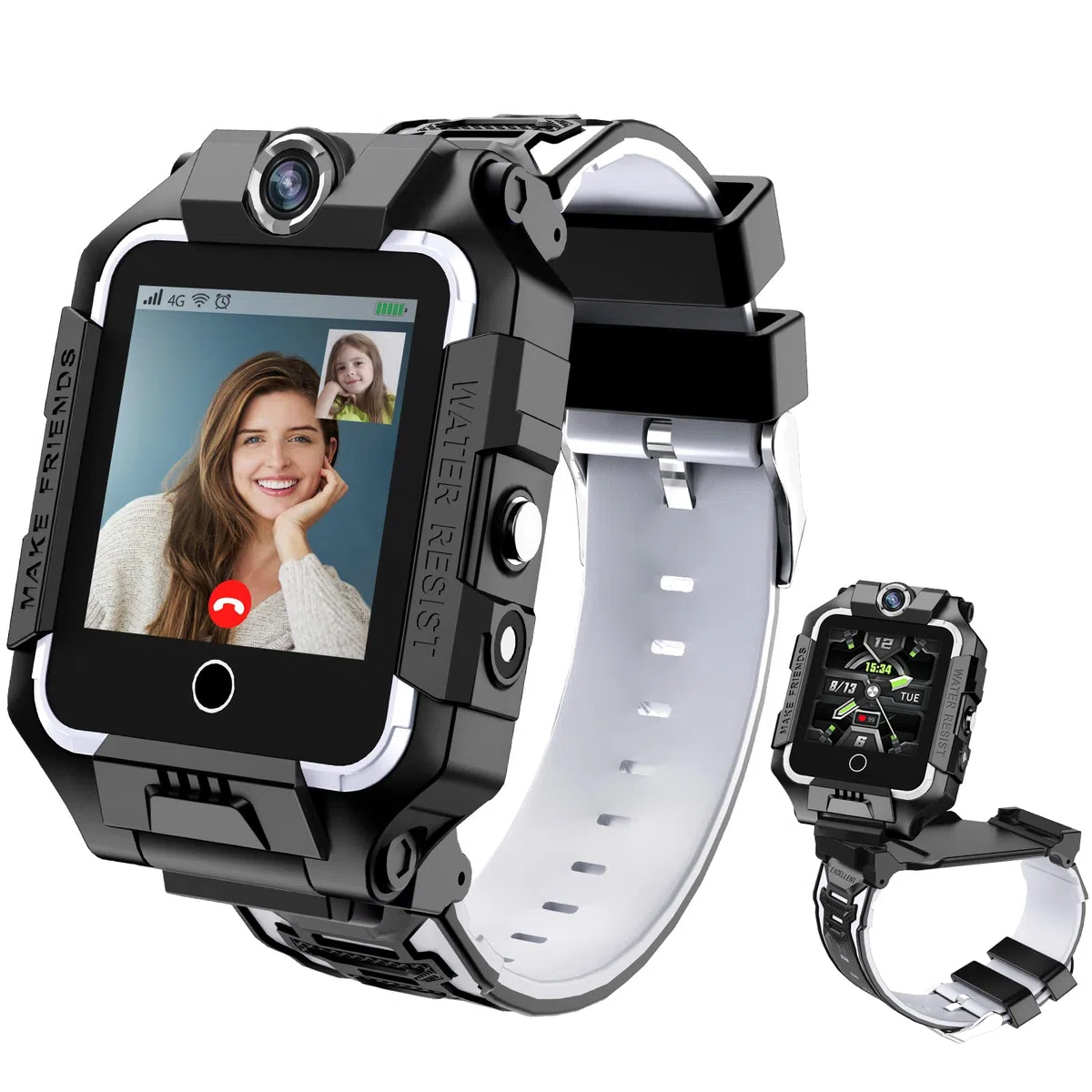LiveGo 4G Smartwatch für Kinder Mit GPS-Tracker, HD-Touchscreen, Handy Uhr, SMS, Videoanrufe, SOS, Schrittzähler - Für Jungen Und Mädchen 6-12 (T10