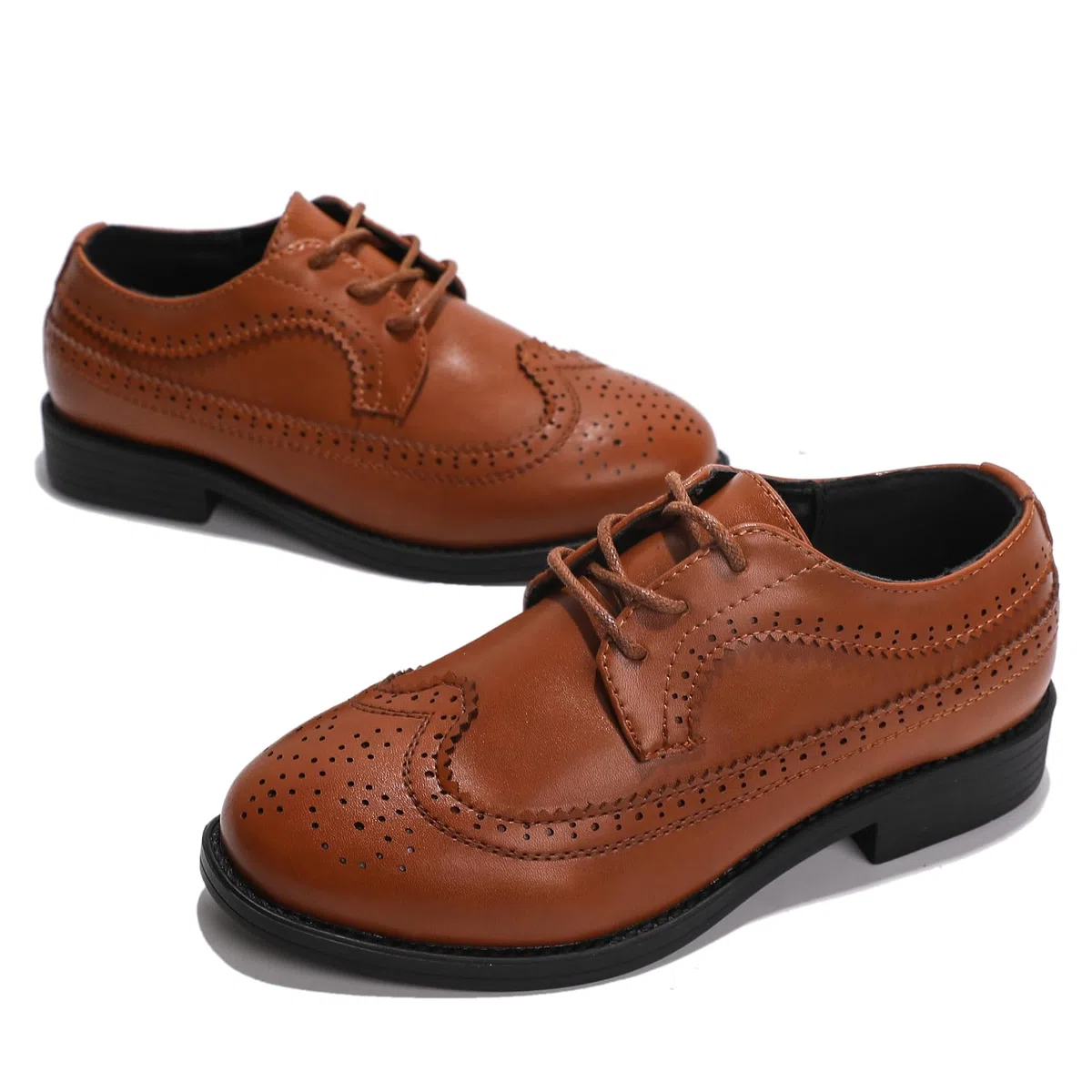 DADAWEN Jungen Schnürsenkel Anzugschuhe Schule Hochzeit Uniformschuhe