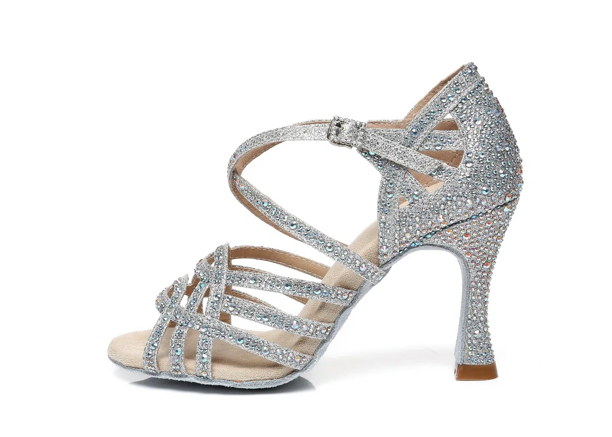Damen Tanzen Schuhe Tanzschuhe Latein Salsa Glitzer Sandalen