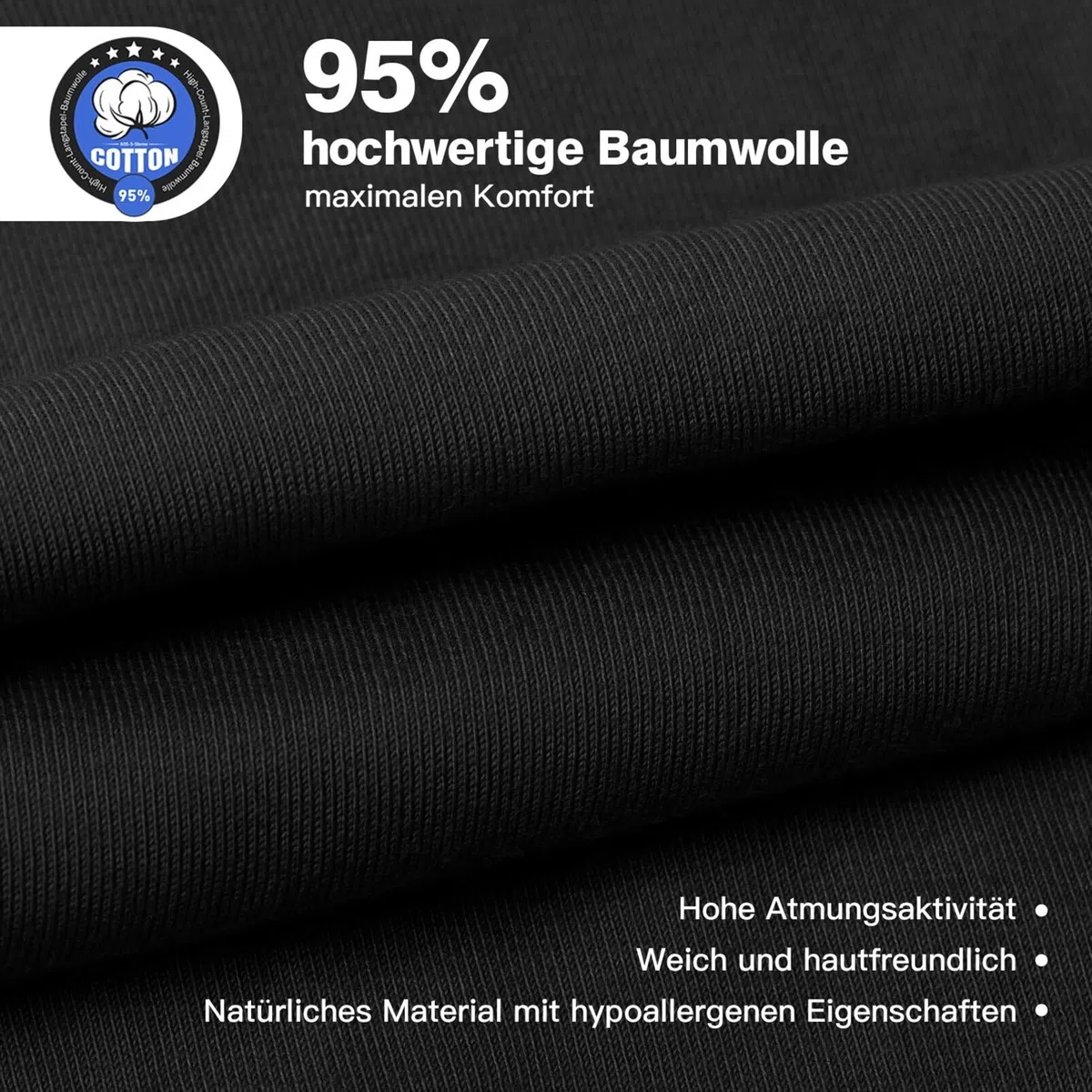 Boxershorts Herren 9er Pack, Unterhosen Männer Baumwolle, Mit 3D-Schnitt, Hoher Komfort&Atmungsaktiv, Ohne Aufrollen, Enge im Schritt vermeiden
