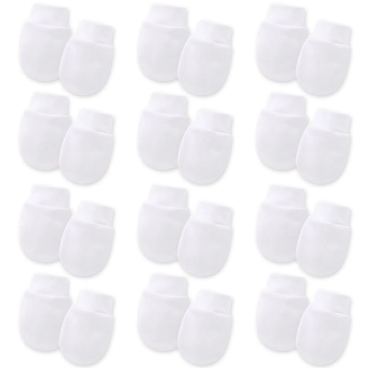 12 Paar Babyhandschuhe, Baumwolle Fäustlinge, Baby Handschuhe gegen Kratzen, Anti-Grab Fäustlinge für 0-6 Monate Baby Jungen und Mädchen