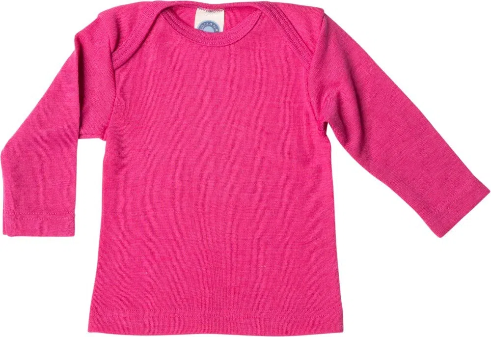 Cosilana, Baby Unterhemd langarm, 70% Wolle 30% Seide (98/104, Pep-Pink)