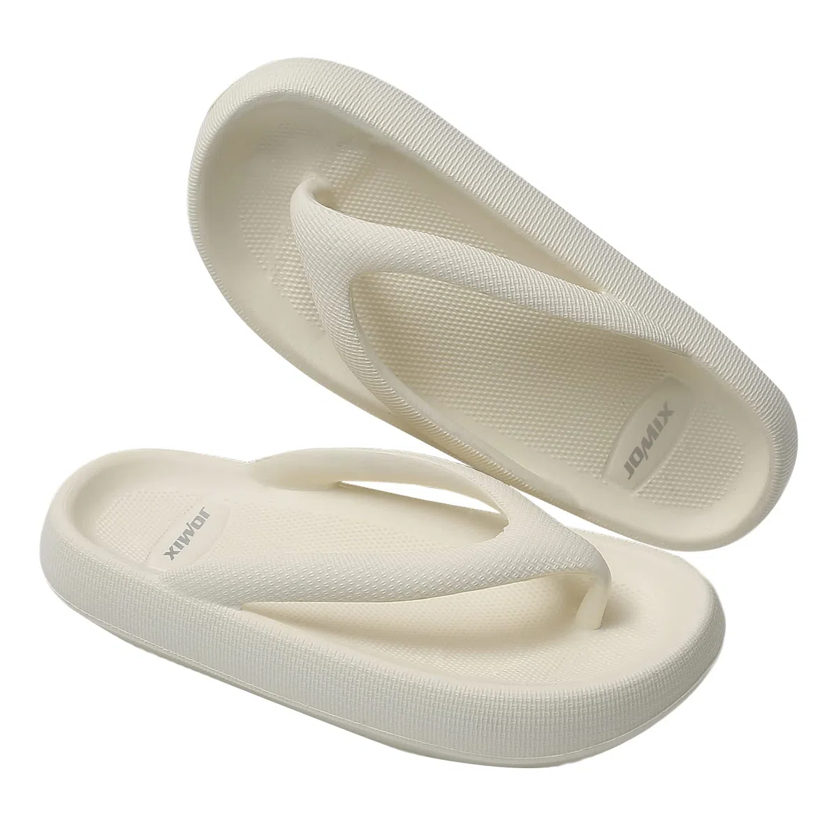 JOMIX Sommer Flip Flops Damen Dicke Sohle Schlappen Weiche Sandalen Einfarbige Badelatschen Badeschlappen Meer Pool Strand Schwimmen