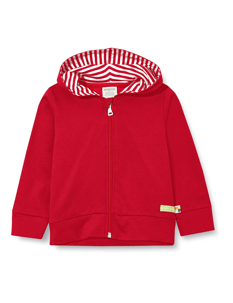 loud + proud Unisex Kinder Kapuzenjacke, Gots Zertifiziert Jacke
