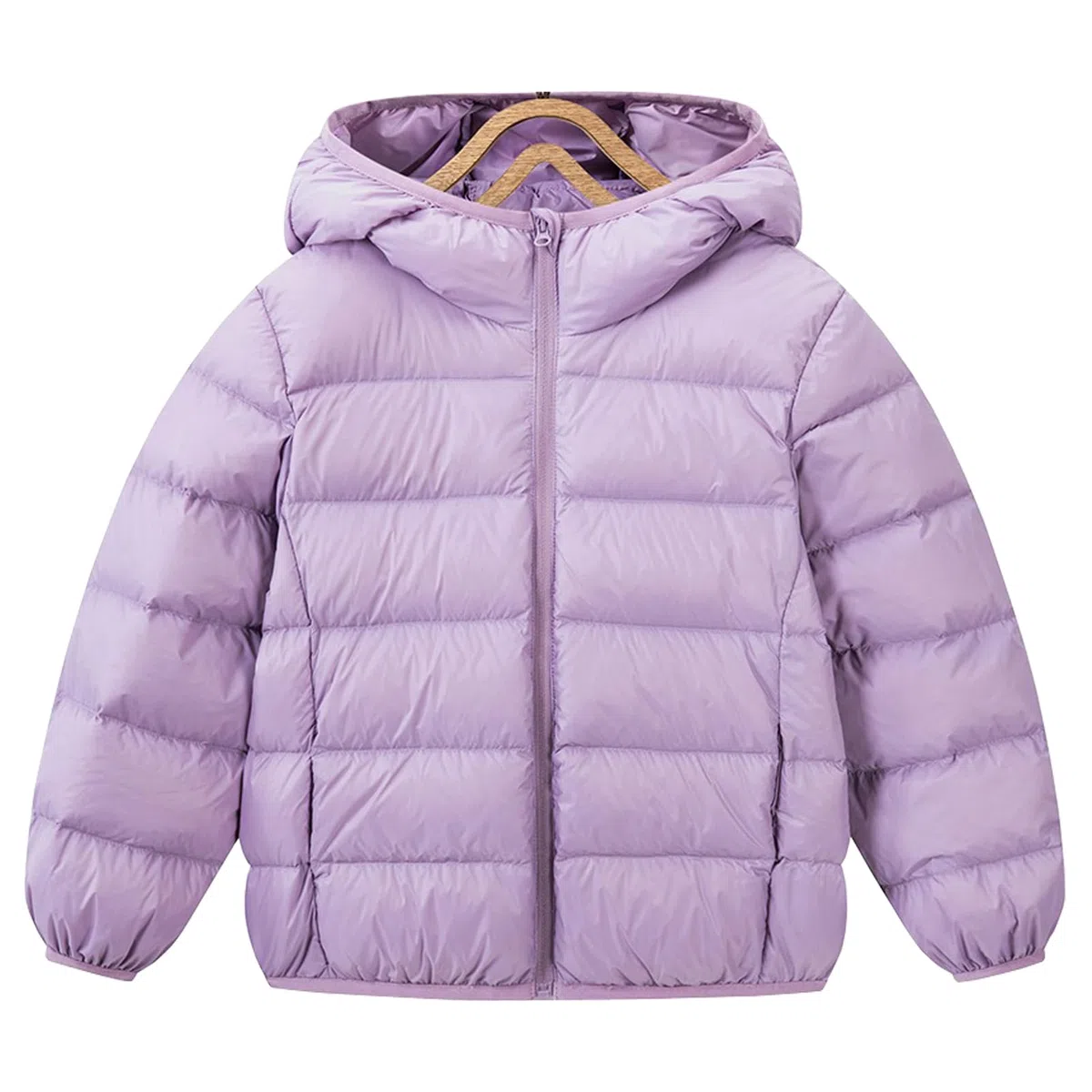 Kinder Steppjacke Leichte Daunenjacke mit Kapuze Einfarbige Dünne Winterjacke für Jungen und Mädchen