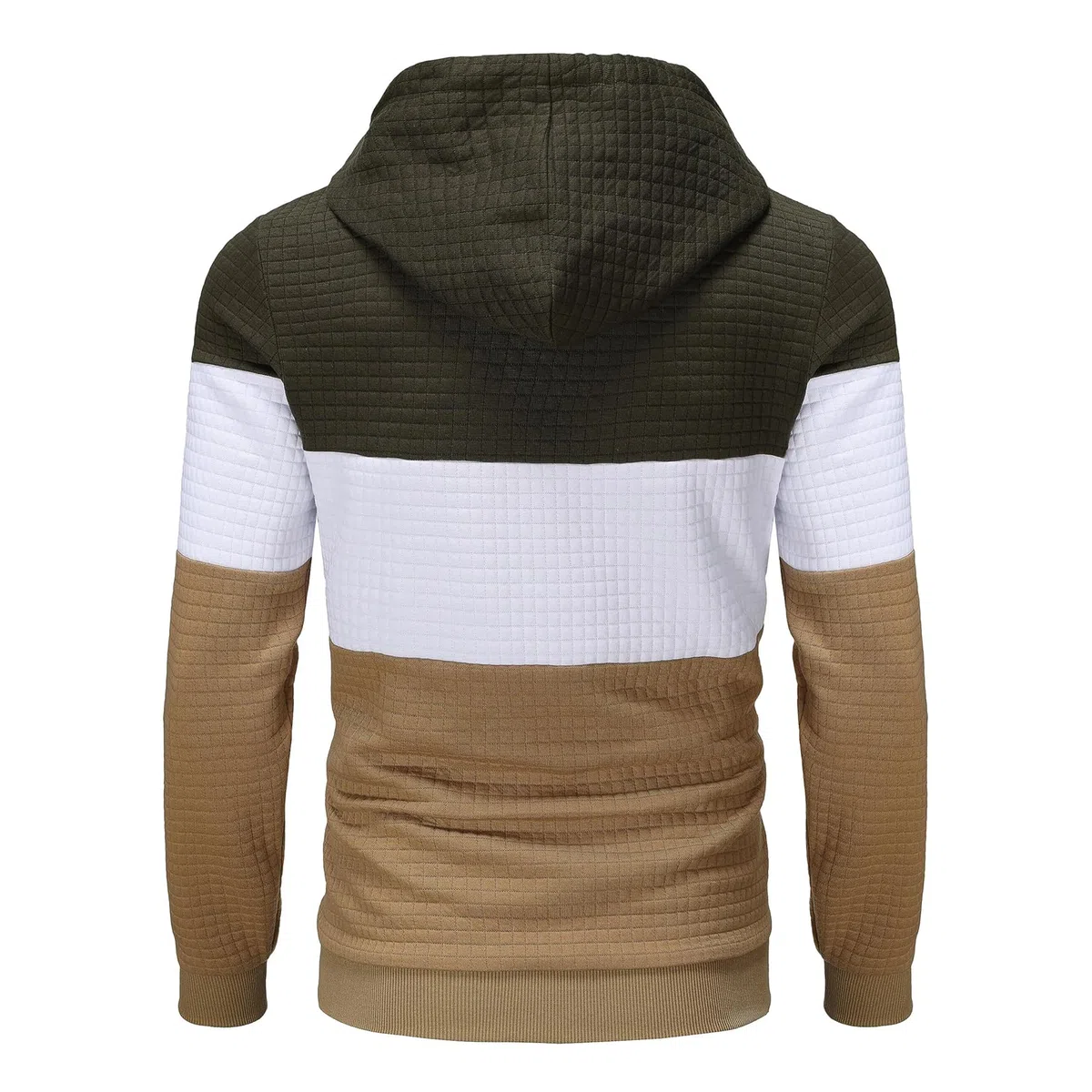 YuKaiChen Herren Pullover Herren Patchwork Hoodie Langarm Jacquard Kaputzenpullover Farbblock Sweatshirt mit Taschen