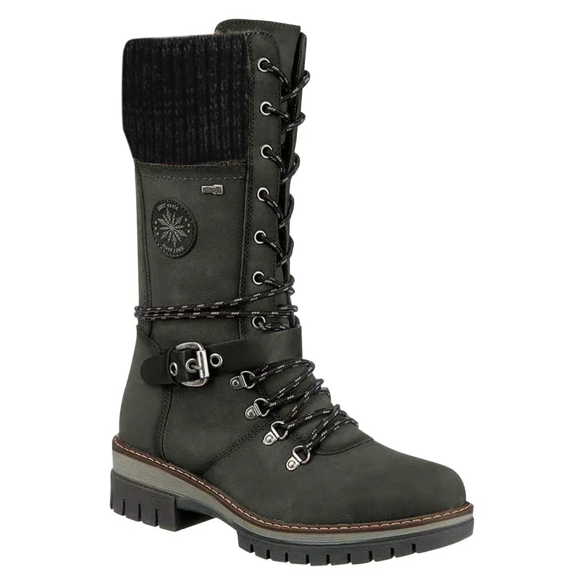 Generisch Stiefeletten Damen Flach Leicht Rutschfest Halbschaft Winterstiefel Bequeme Wasserdicht Weitschaftstiefel Freizeit Außenbereich Winterschuhe Warme Gefüttert Winter Schnee Stiefel