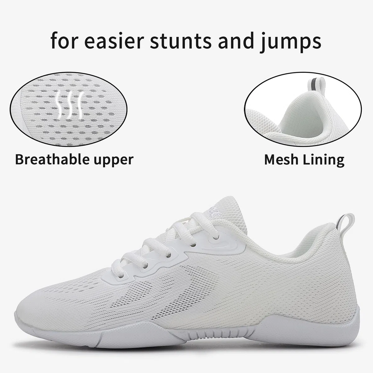 Cheerleader Schuhe Damen Cheerleading Mädchen Tanzsneaker Cheer Turnschuhe Tanz Tennis Sneaker Mesh Flexibel Gymnastik rutschfest Wanderschuhe Fitness Shoes