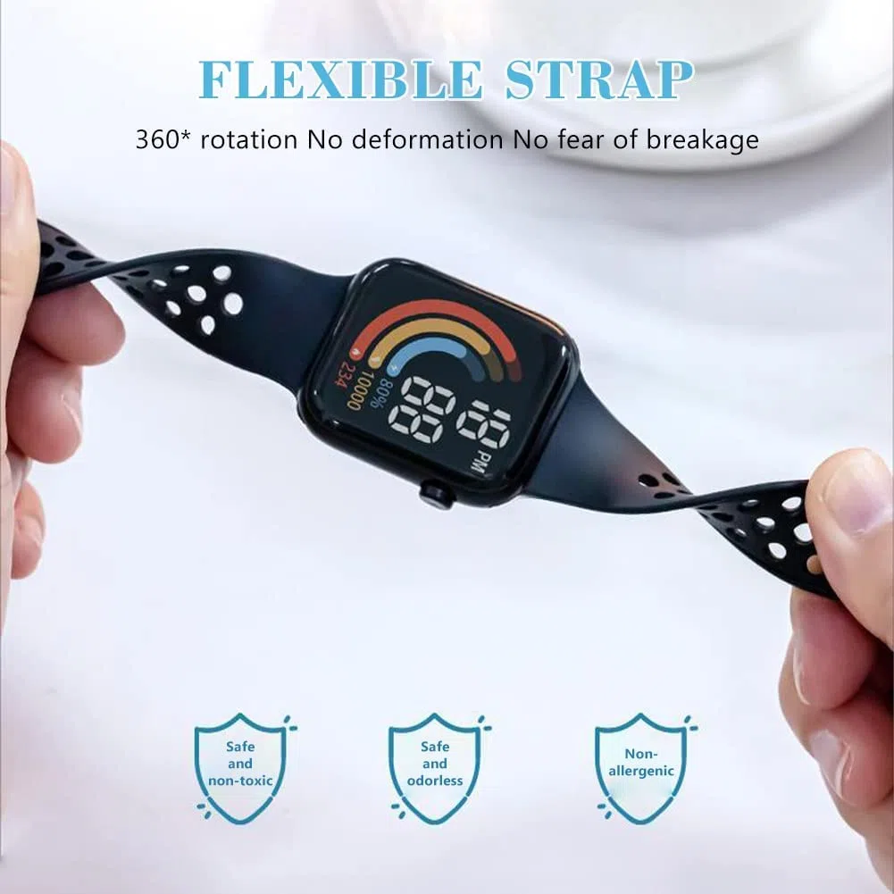 Smartwatch, Kinder Smartwatch, wasserdichte Kinder-Fitness-Aktivitäts-Tracker-Uhr, Mode Digitaluhr, Sports Outdoor Armbanduhr für Jungen und Mädchen im Alter von 3–12 Jahren (schwarz)
